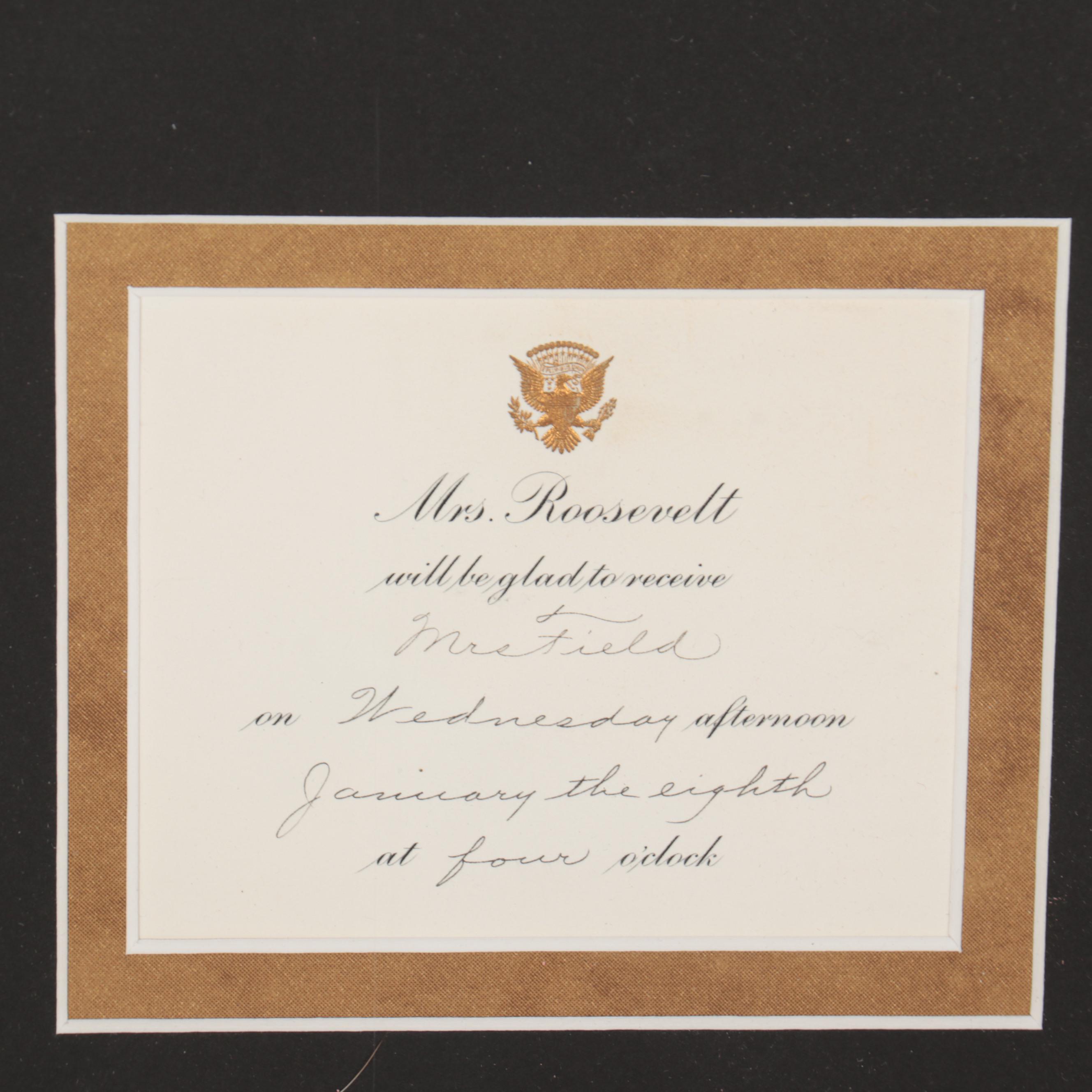 White House Invitations from President Wilson to President Truman