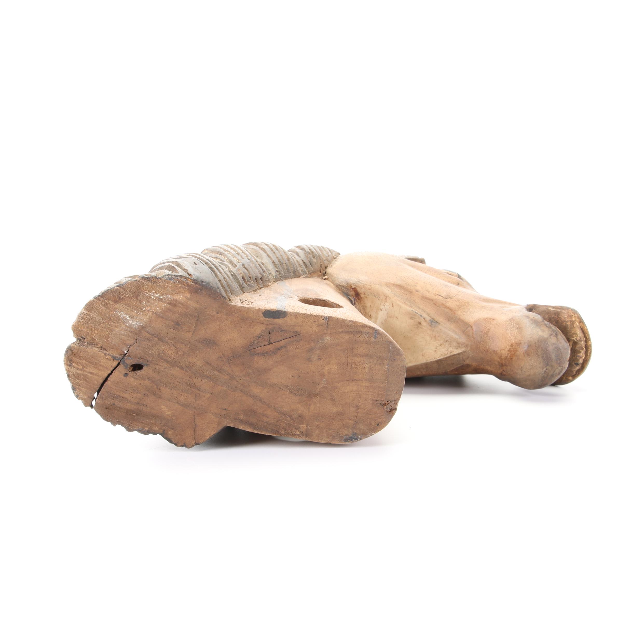 Hand-Carved Wood Rocking Horse Head