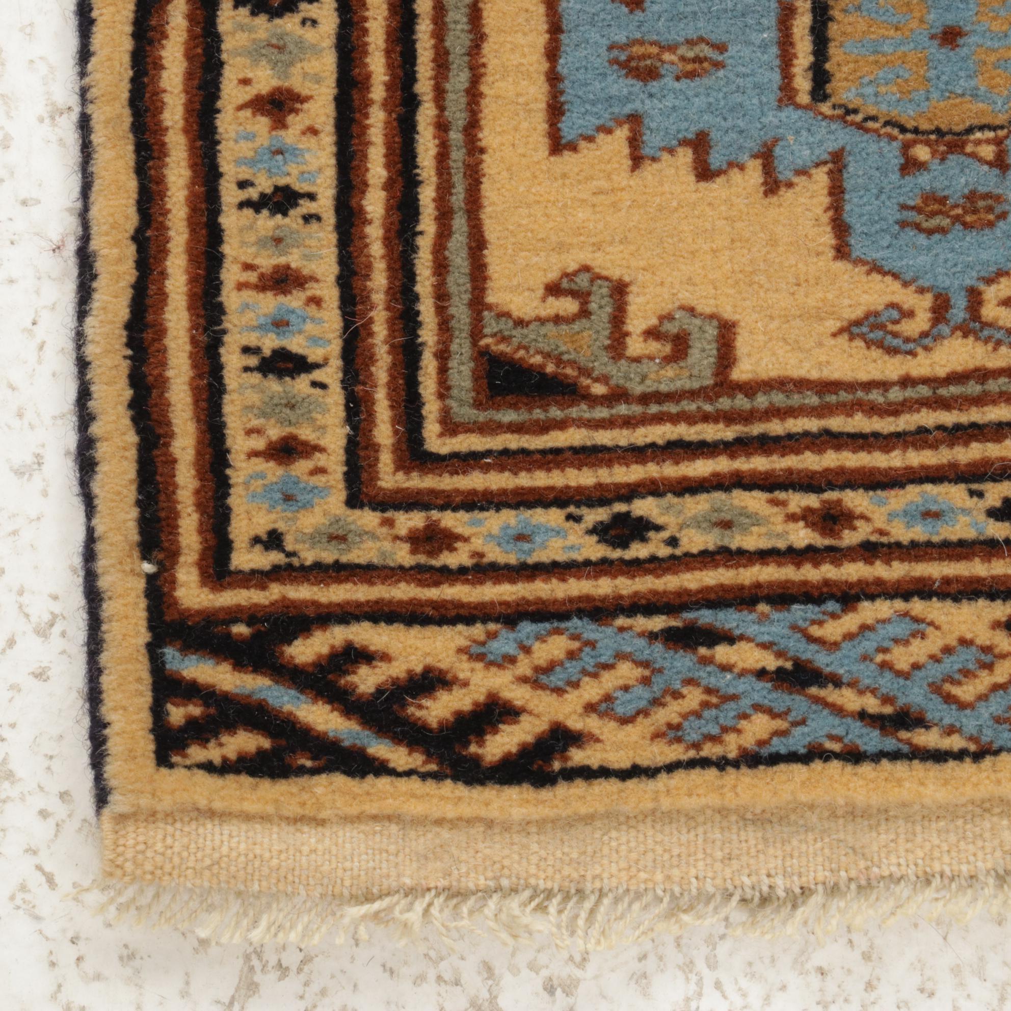 1'1 x 1'2 Hand-Knotted Persian Turkmen Rugs, 1980s