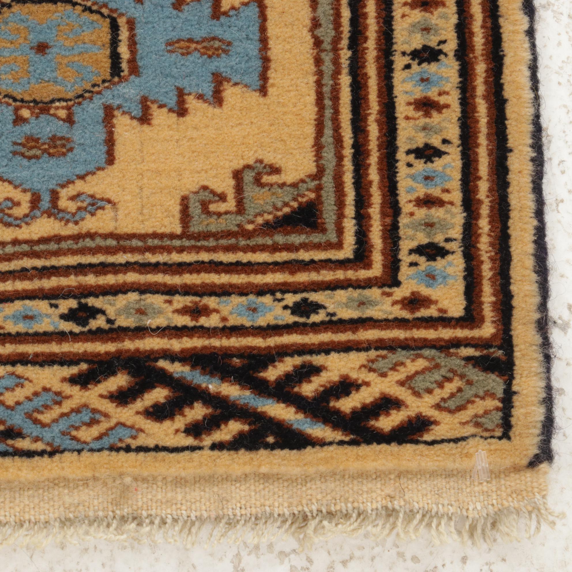 1'1 x 1'2 Hand-Knotted Persian Turkmen Rugs, 1980s