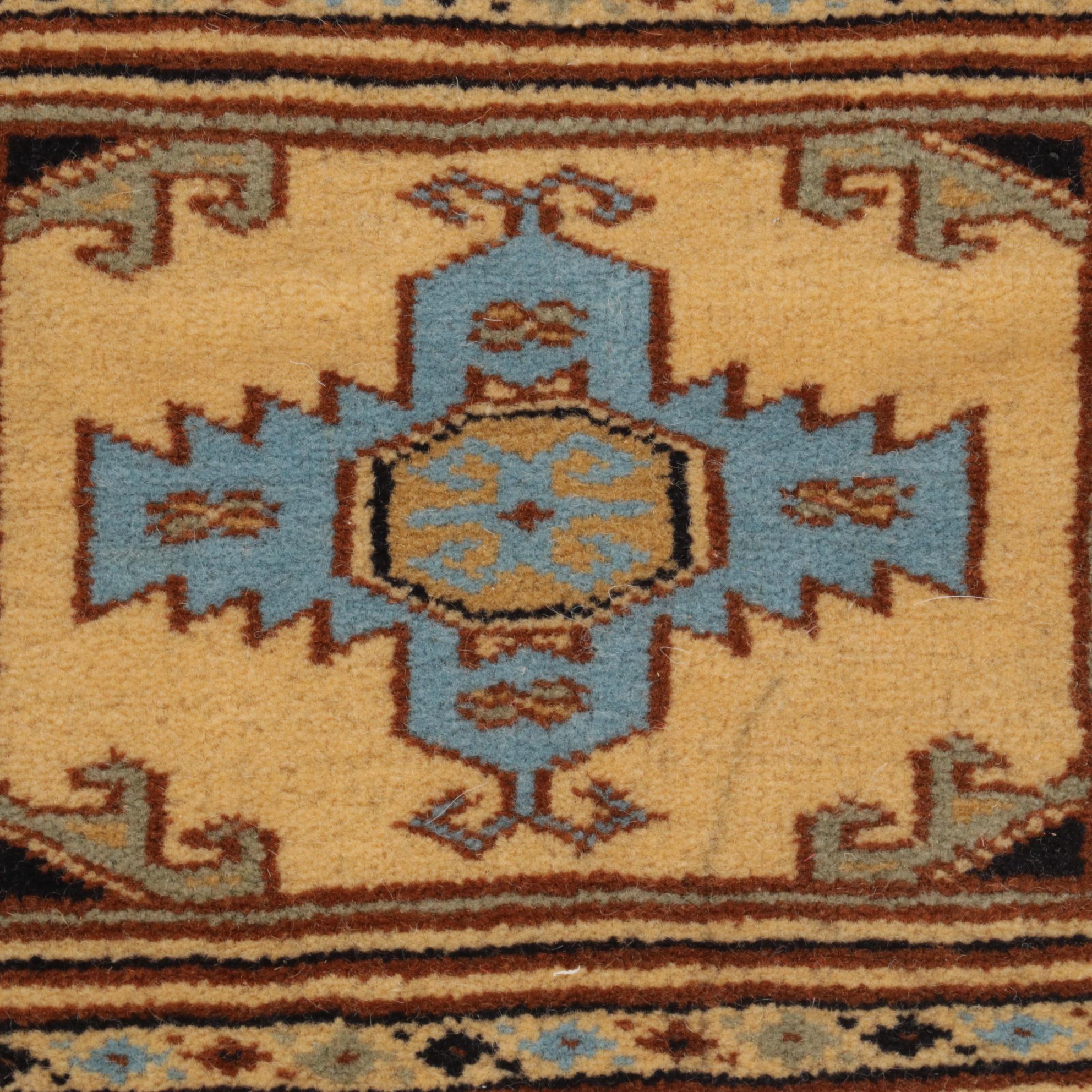 1'1 x 1'2 Hand-Knotted Persian Turkmen Rugs, 1980s