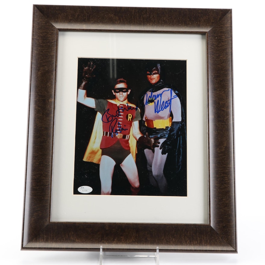 Adam West and Burt Ward Signed "Batman and Robin" Signed Photo Print, JSA COA