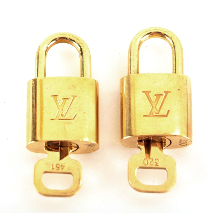 Louis Vuitton Brass Padlocks and Keys