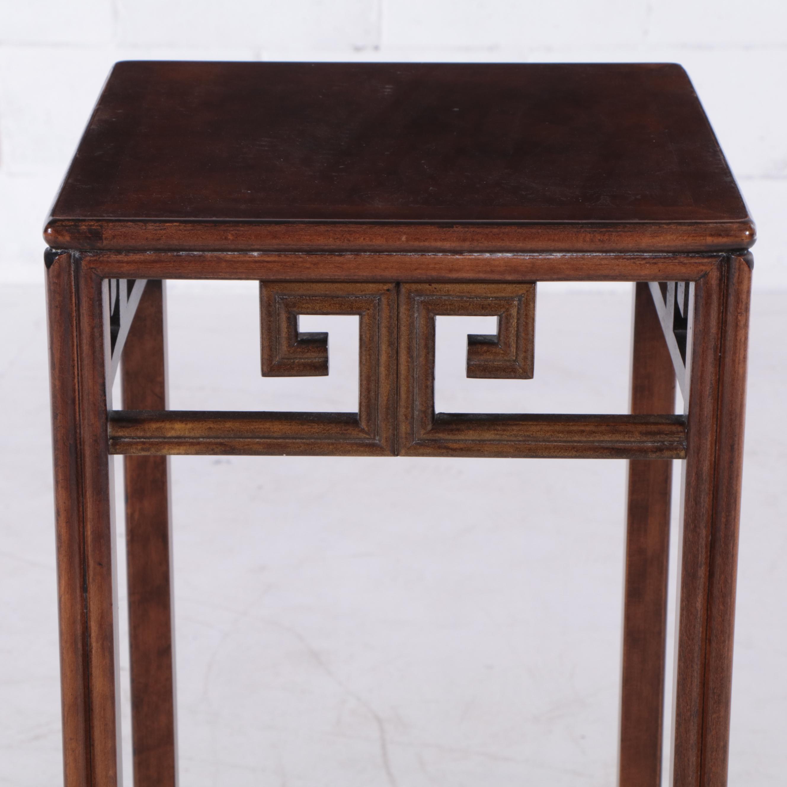 Pair of Wellington Hall Chinese-Style Wood Plant Stands