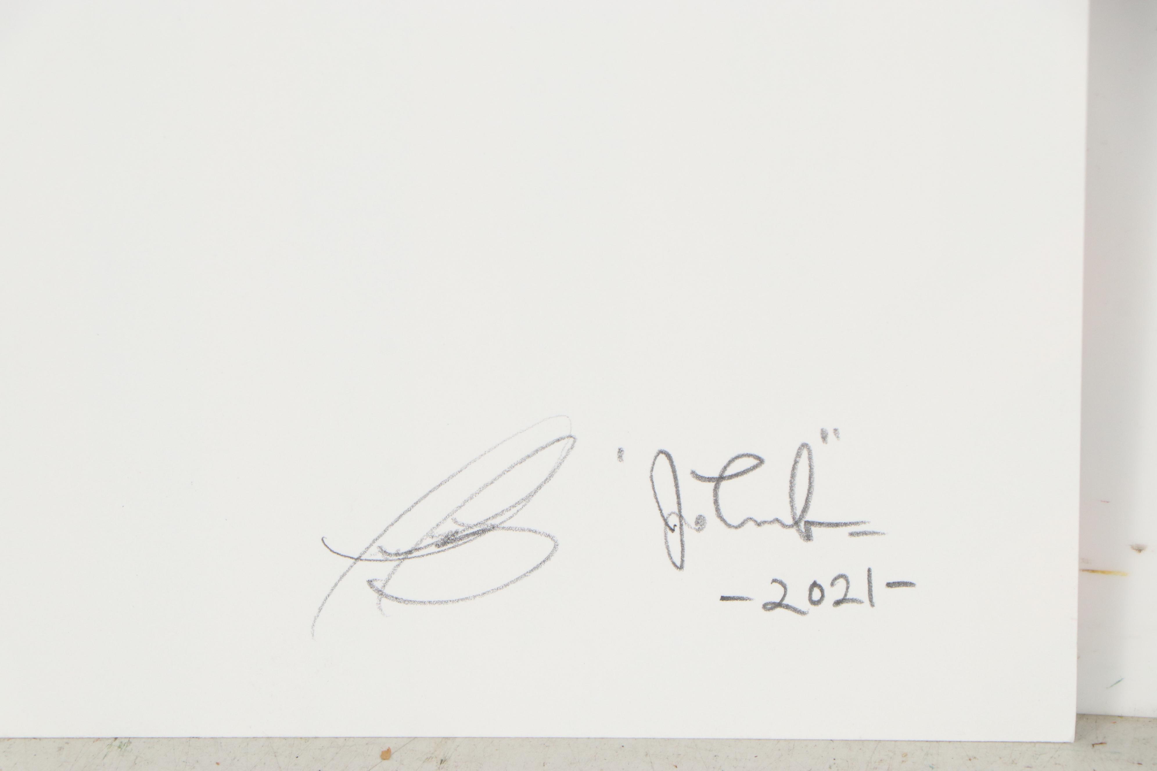 Lindz and Lamb Linear Op Art Giclée Triptych, 2021