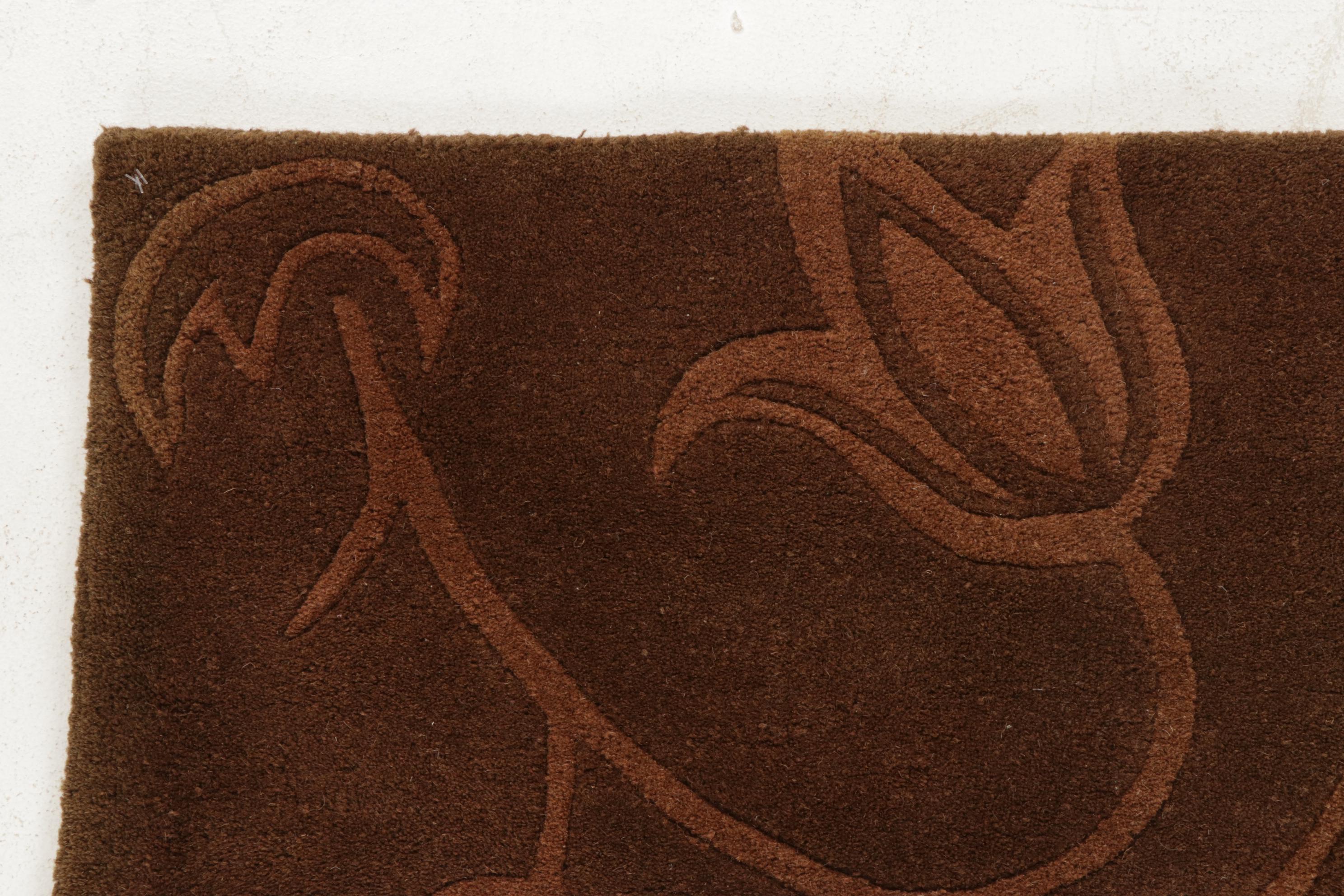 3'11 x 5'5 Hand-Tufted Indian Modern Style Rug, 2010s