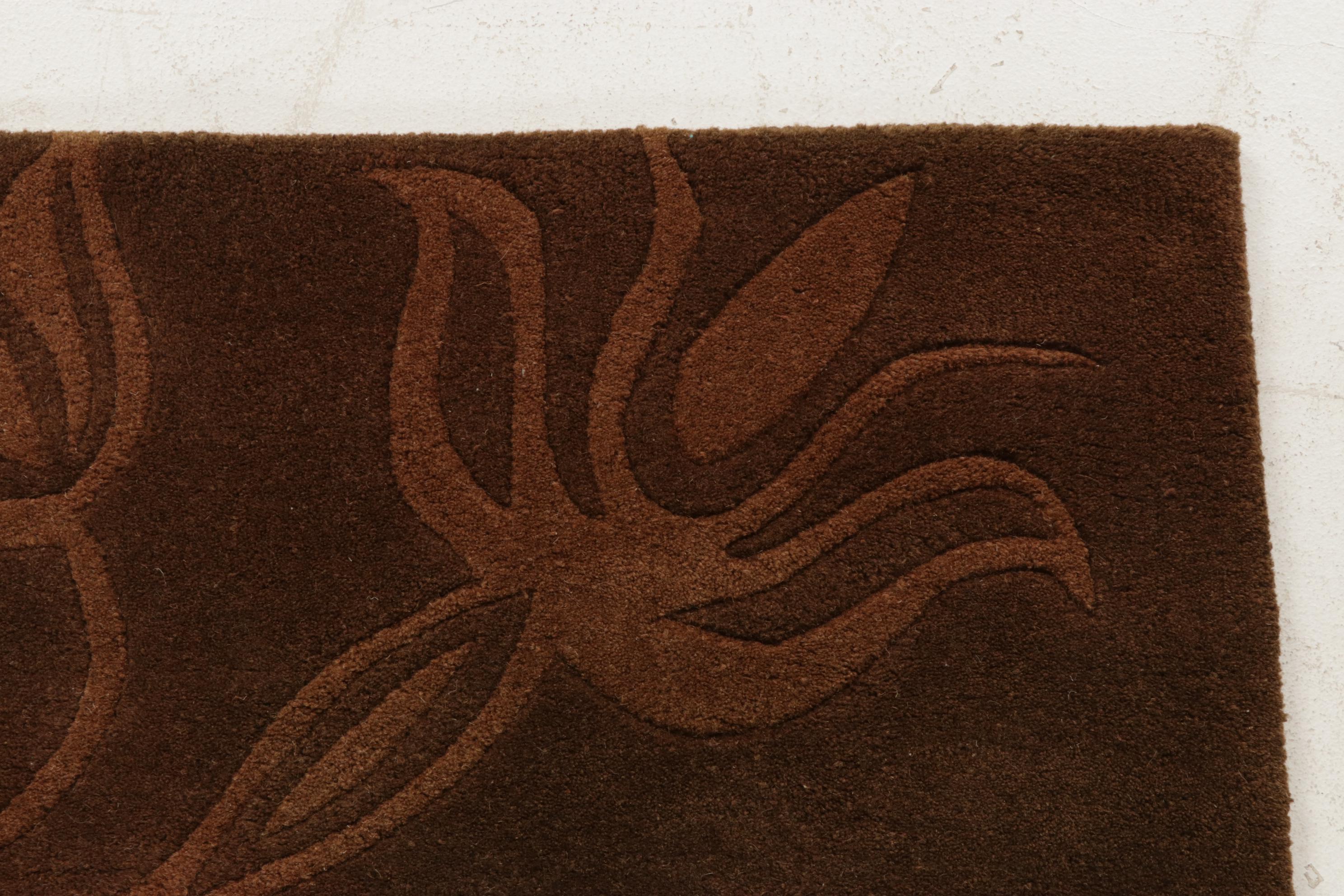 3'11 x 5'5 Hand-Tufted Indian Modern Style Rug, 2010s