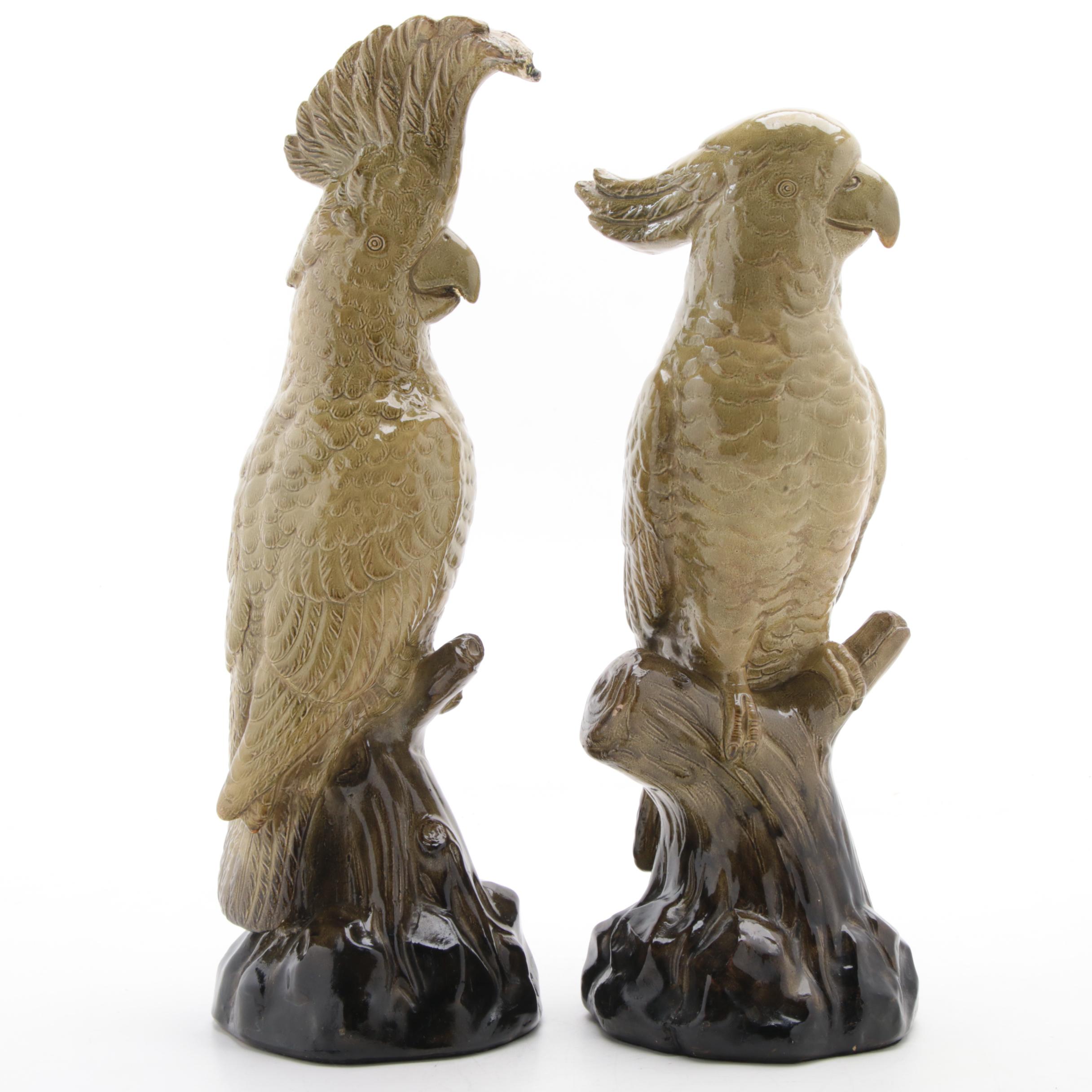Borghese Ceramic Cockatoo Figurines
