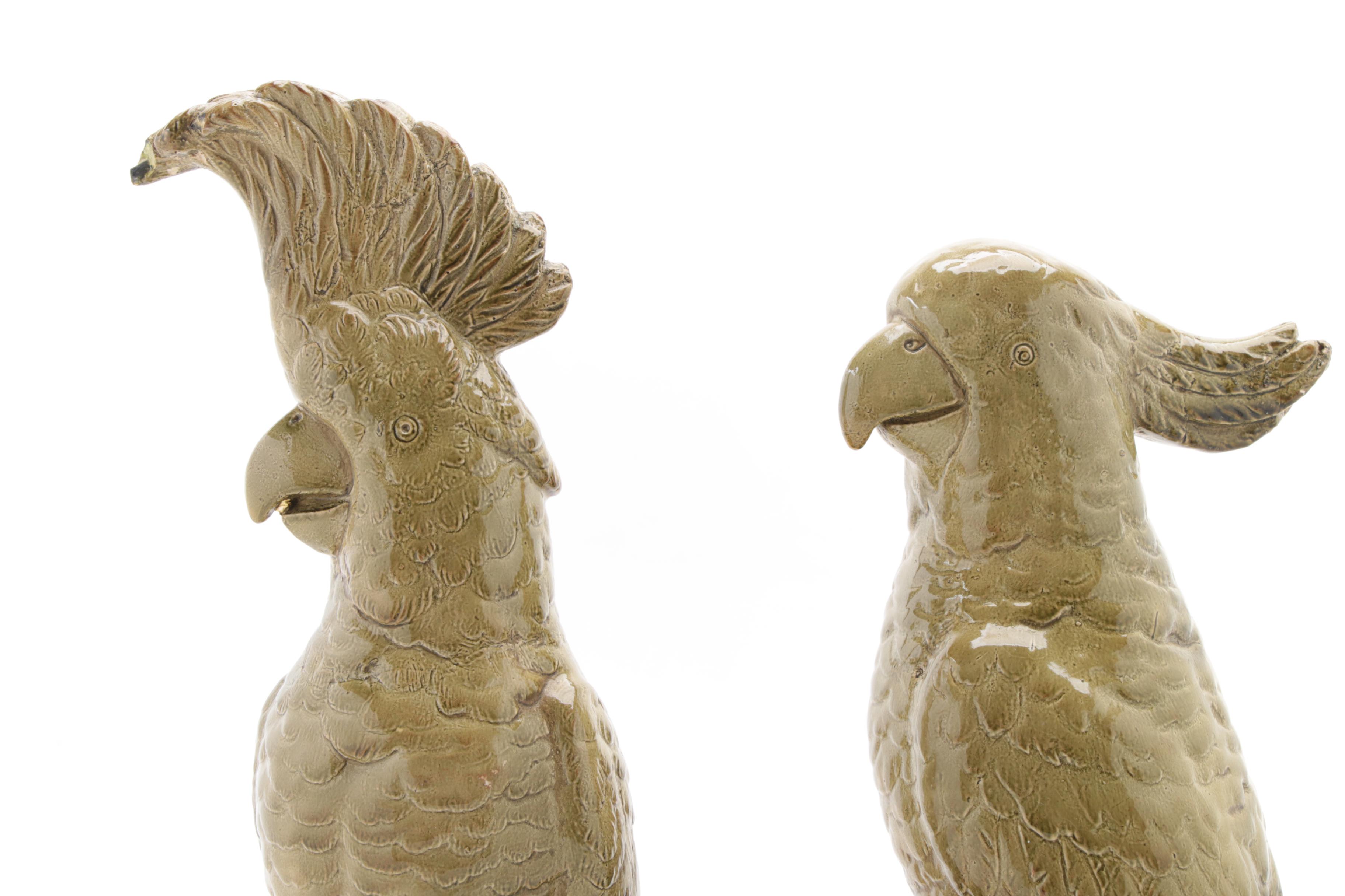 Borghese Ceramic Cockatoo Figurines