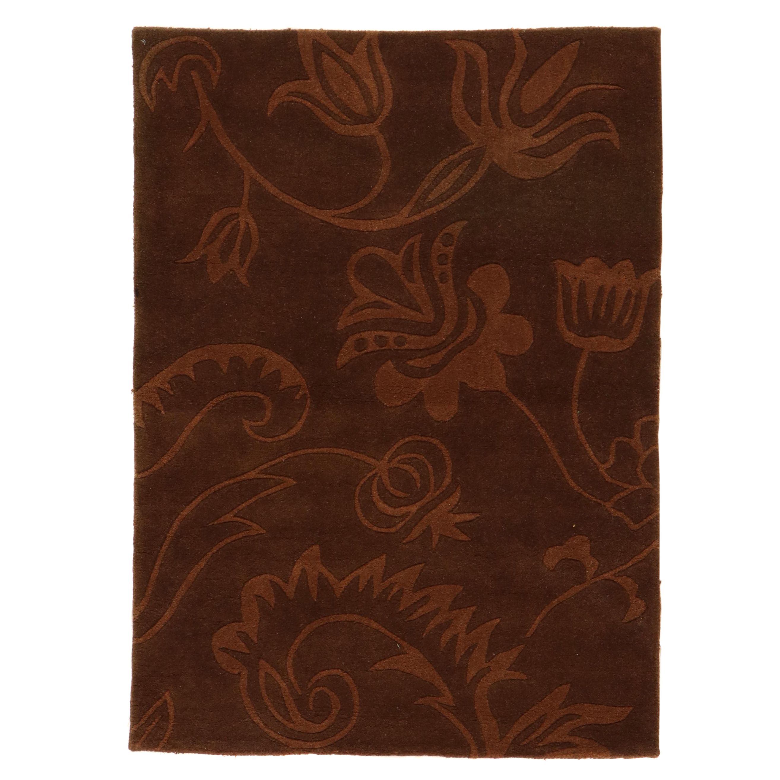 3'11 x 5'5 Hand-Tufted Indian Modern Style Rug, 2010s