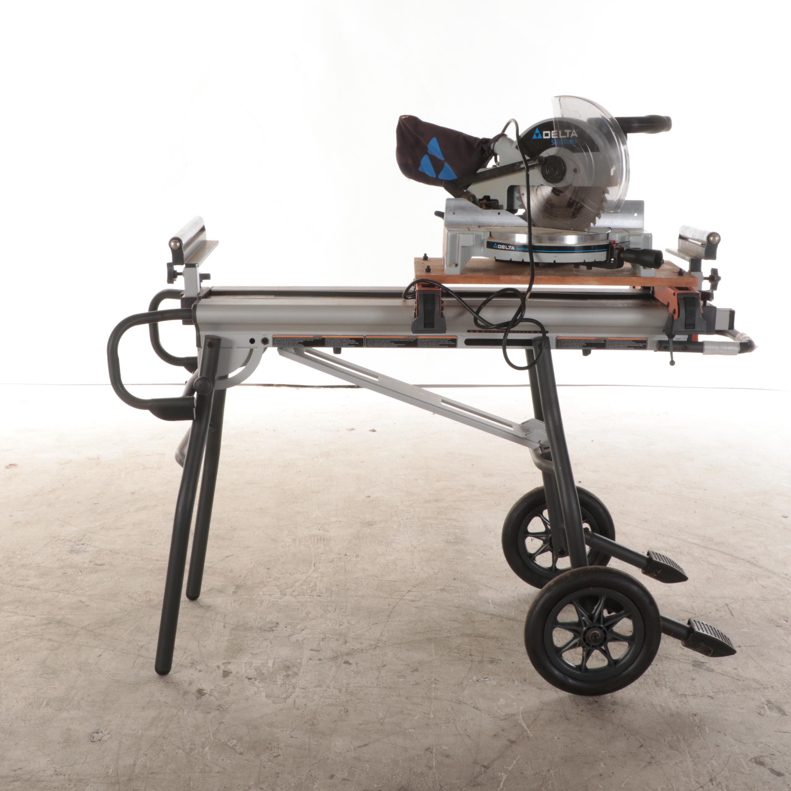Ridgid Compound Miter Saw with Wheeled Stand