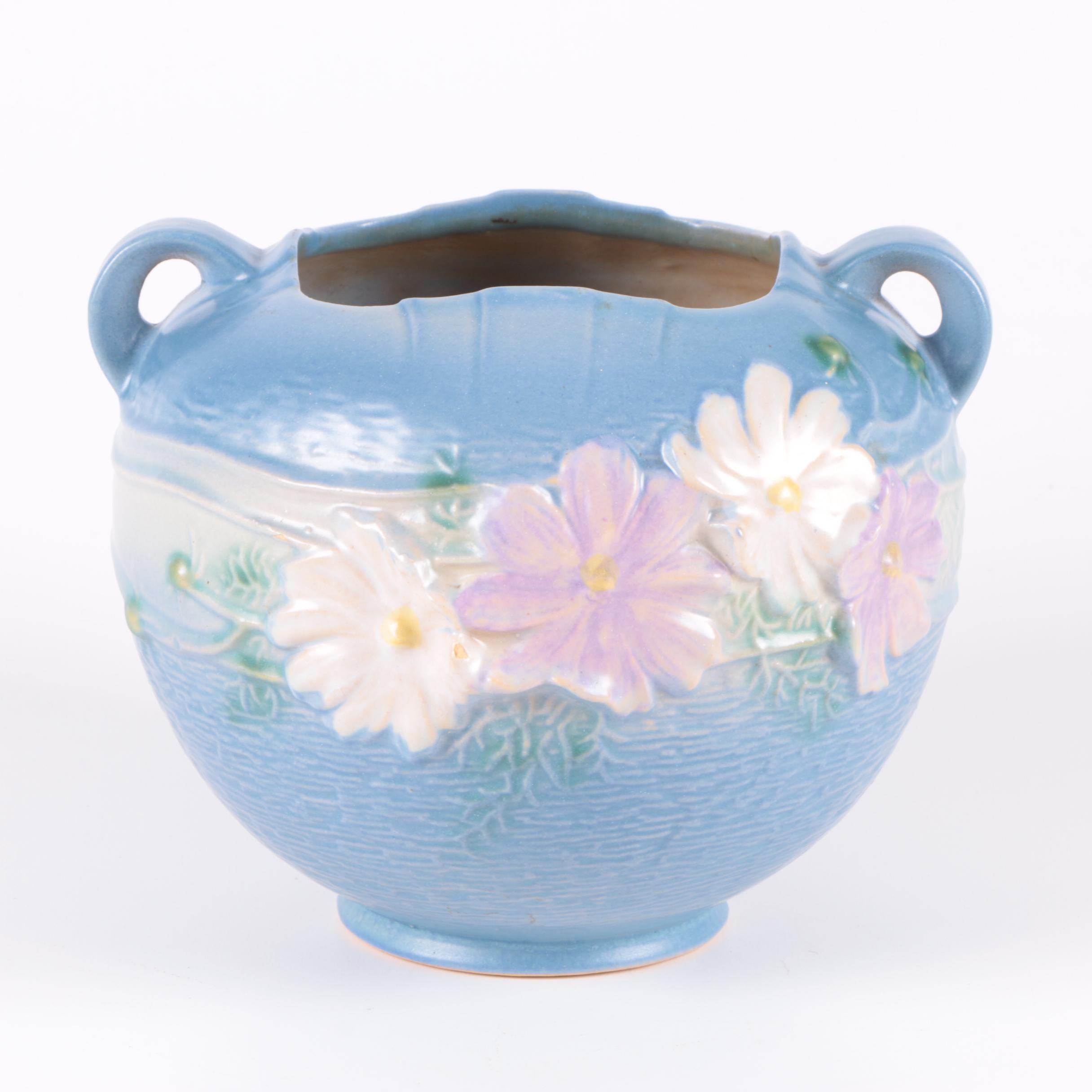 Roseville Pottery "Snowberry," "Zephyr Lily" and "Cosmos Blue" Ceramic Pieces