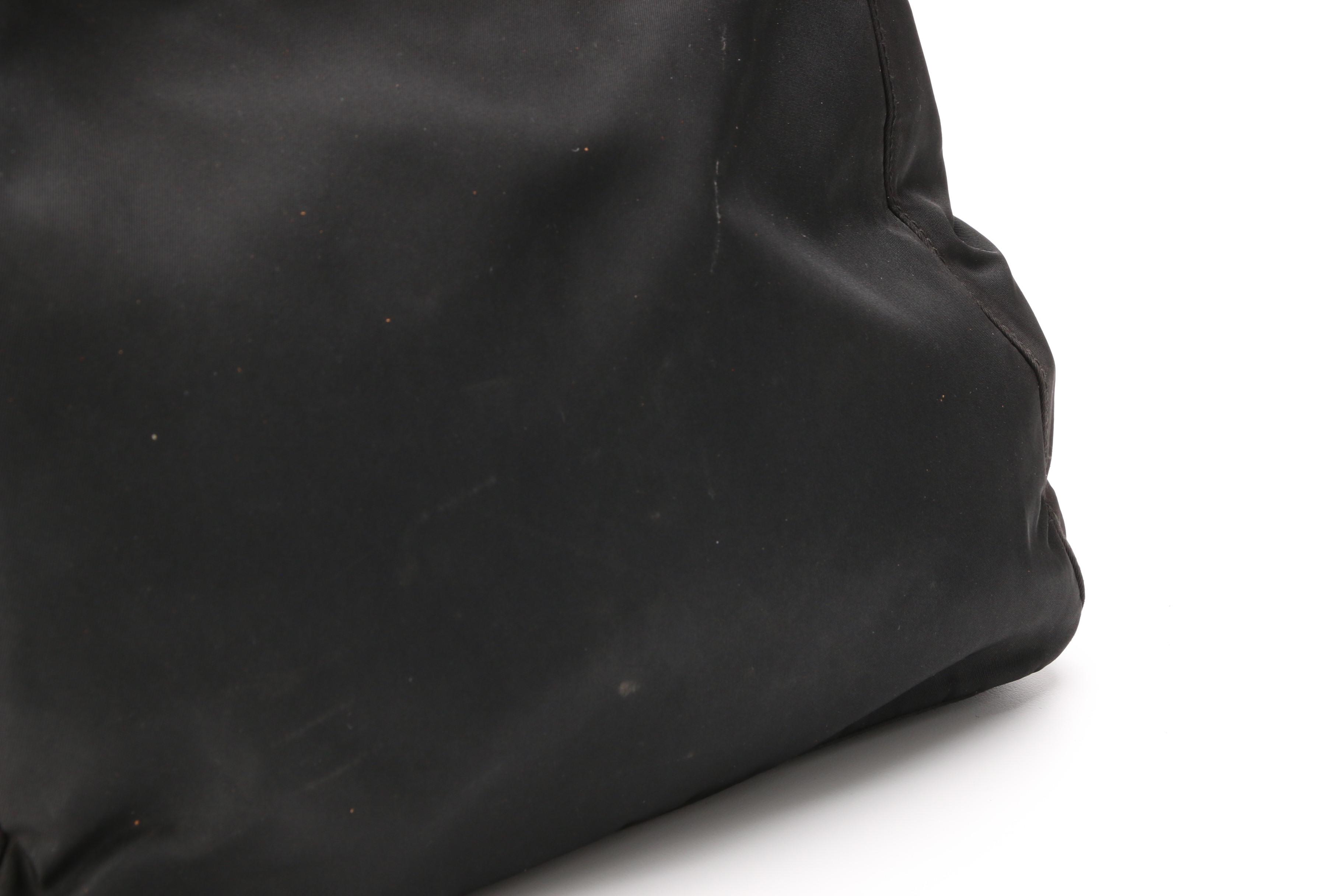 Prada Shoulder Tote in Black Tessuto Nylon