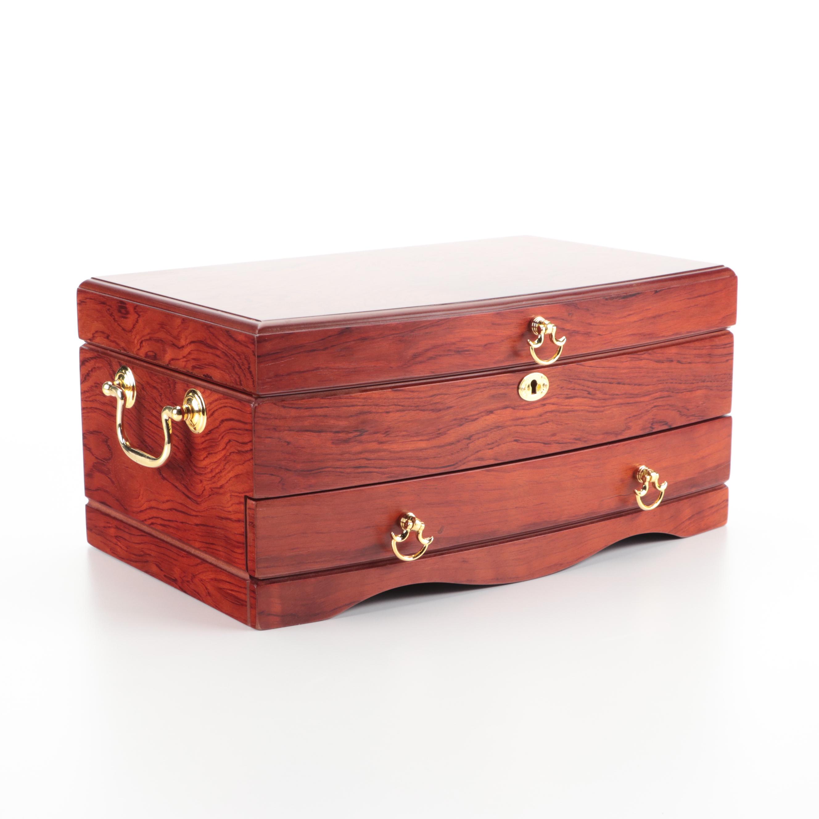 Jere Wooden Luxury Jewelry Box with Key
