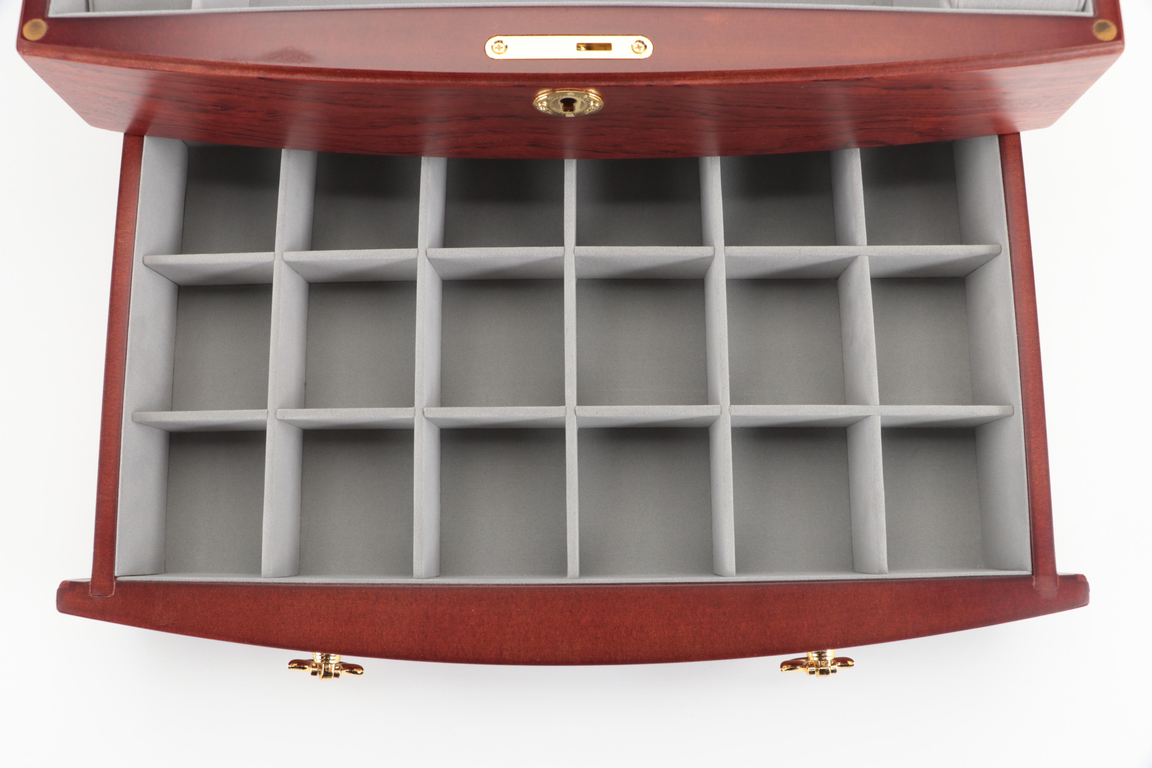 Jere Wooden Luxury Jewelry Box with Key