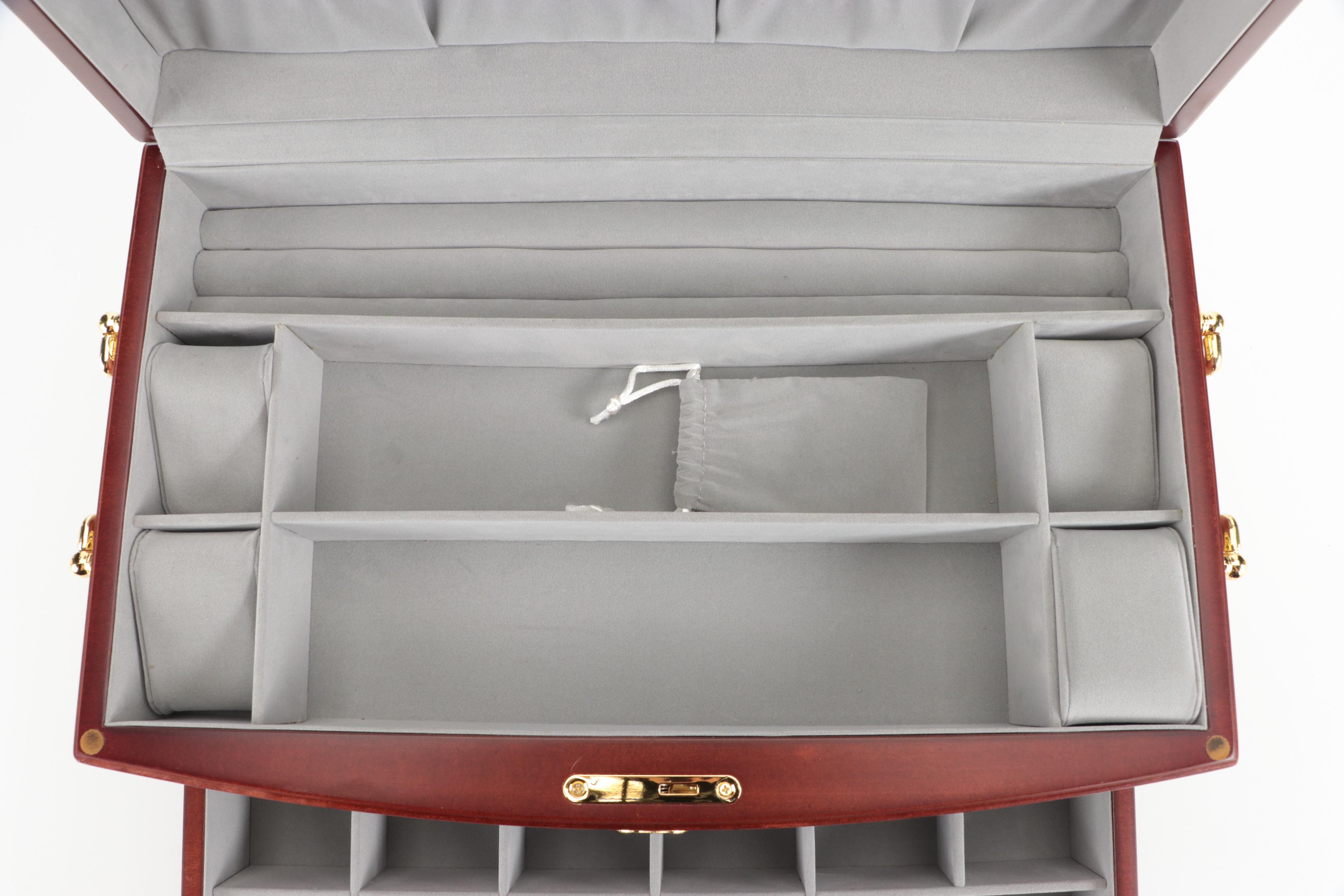 Jere Wooden Luxury Jewelry Box with Key