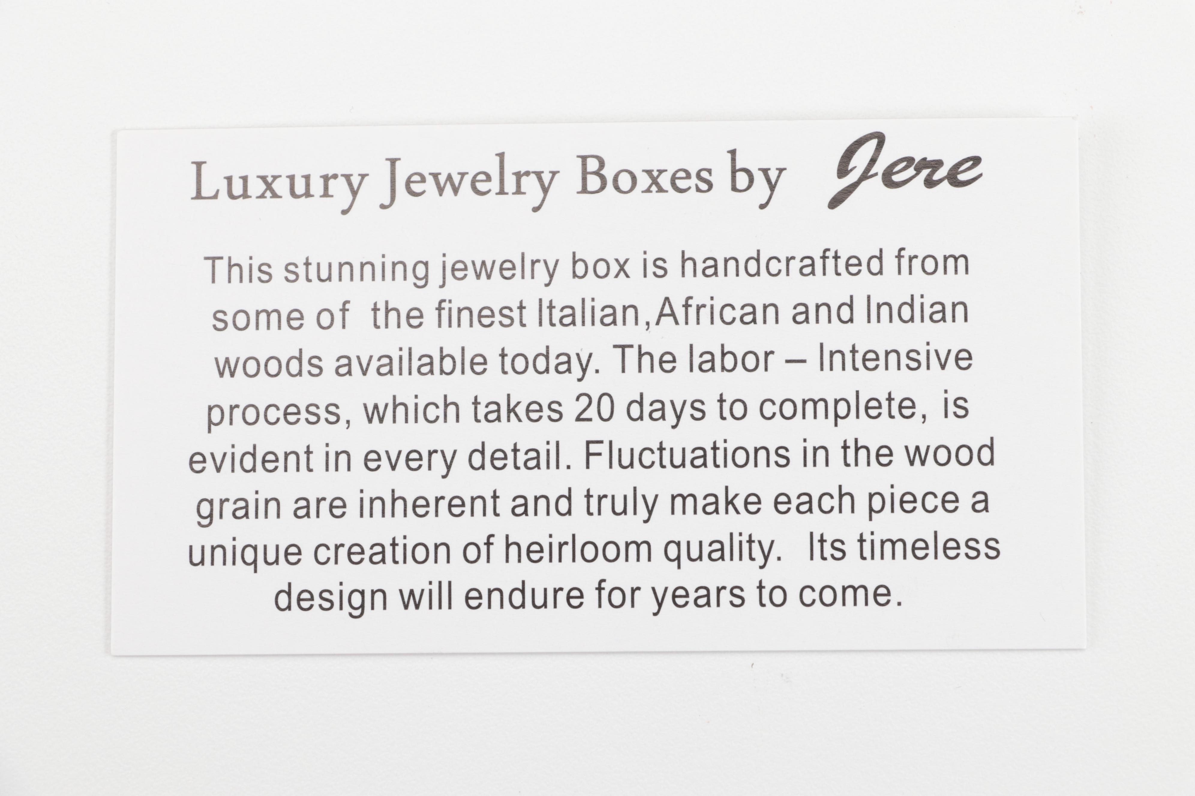 Jere Wooden Luxury Jewelry Box with Key