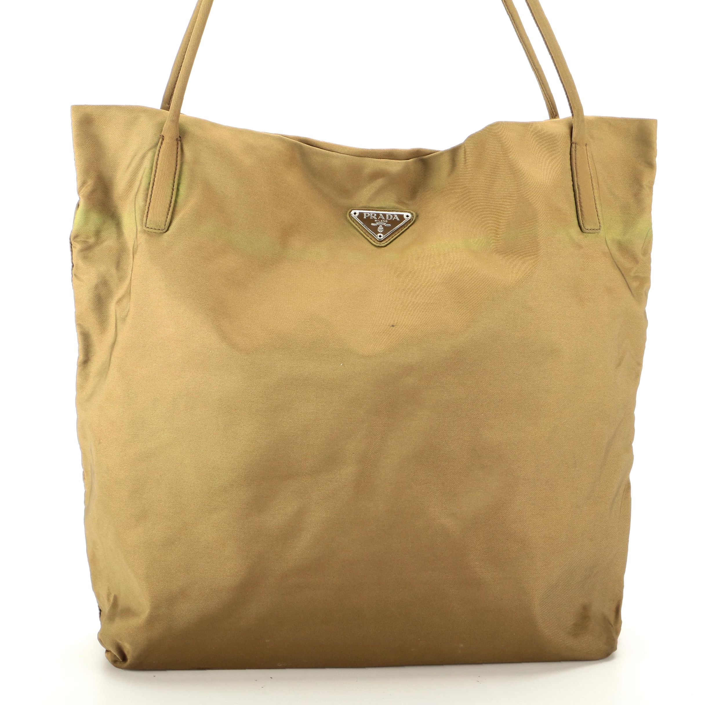 Prada Tote in Olive Green Tessuto Nylon