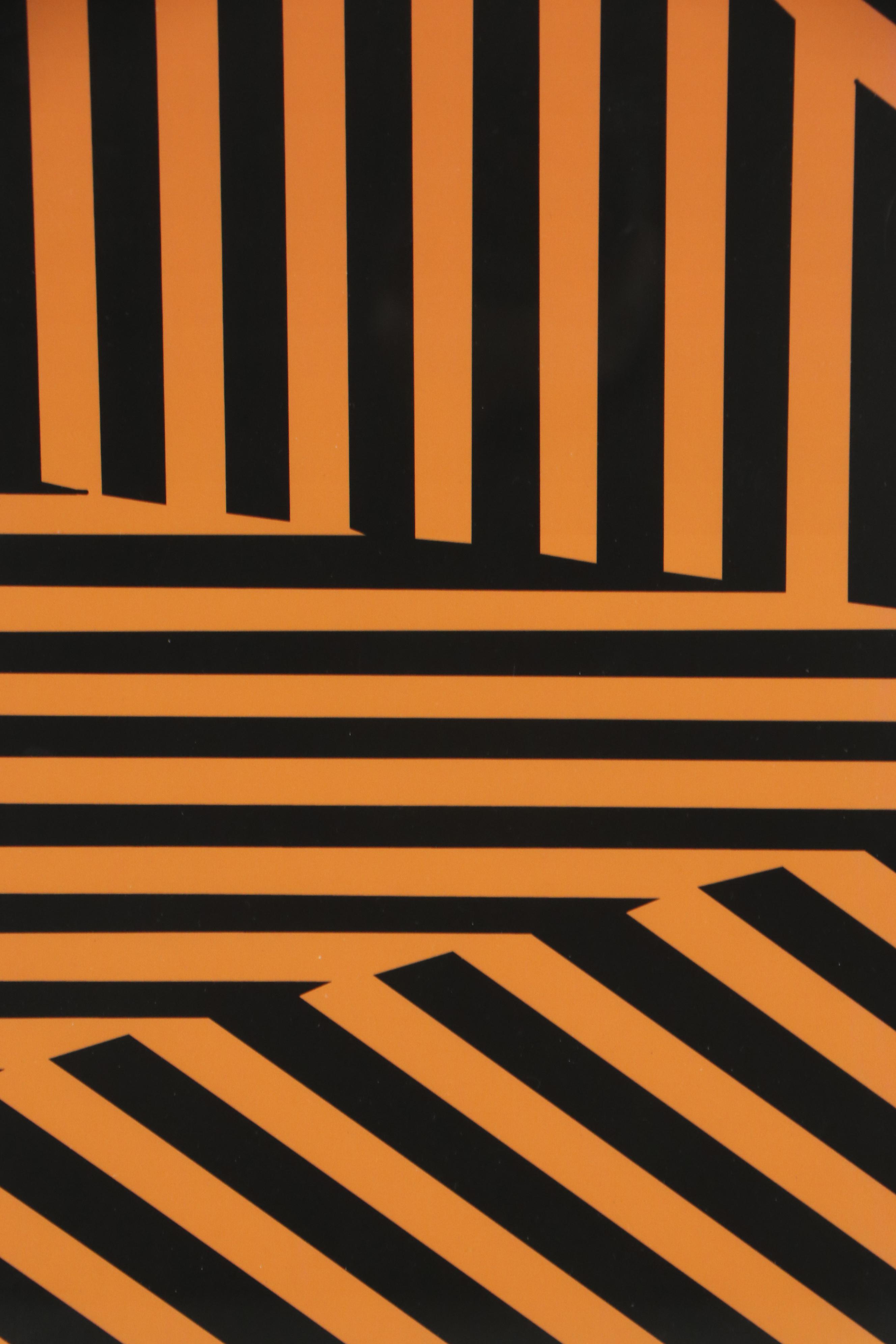 Lindz and Lamb Linear Op Art Giclée Triptych, 2021