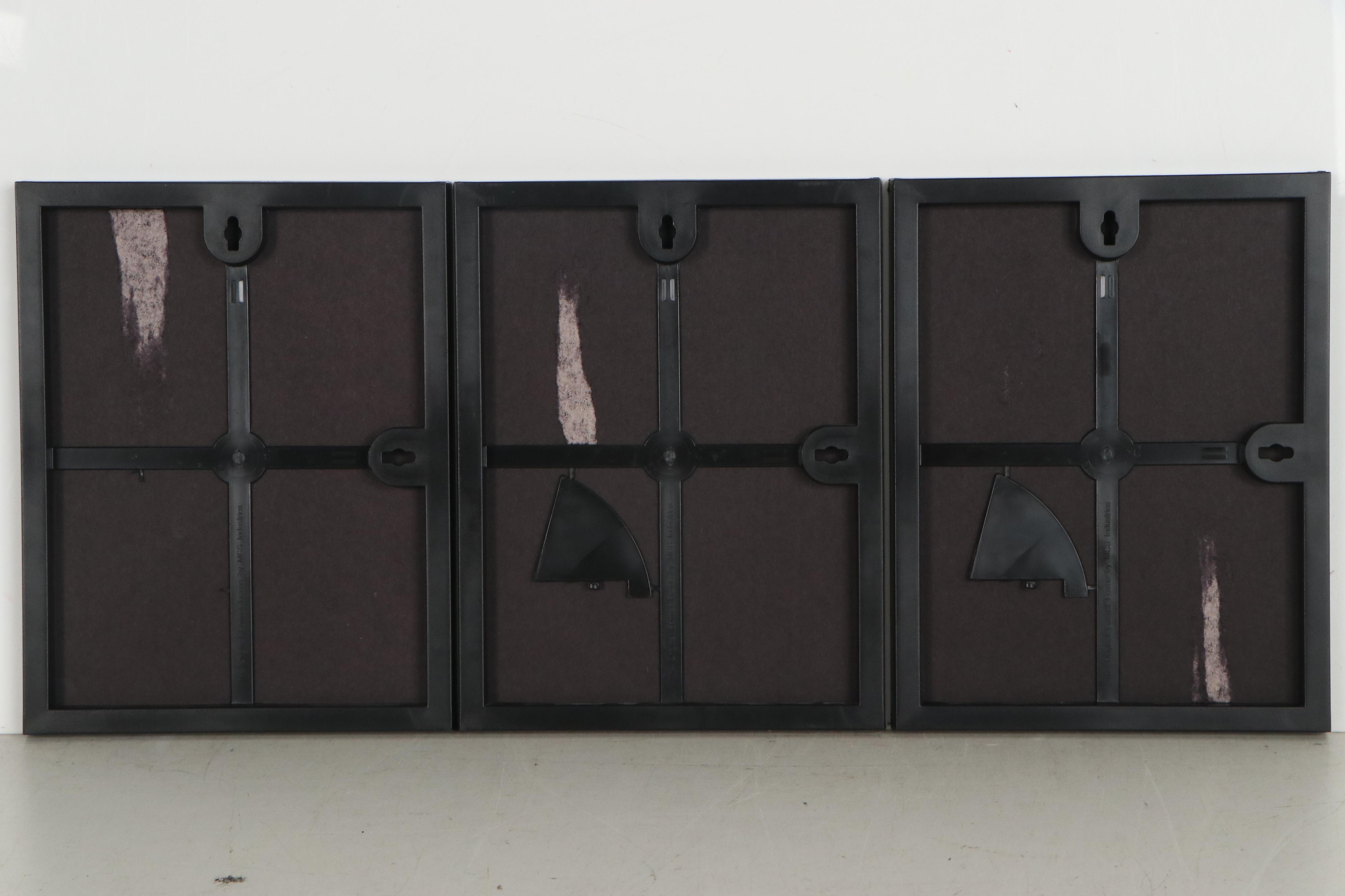 Lindz and Lamb Linear Op Art Giclée Triptych, 2021