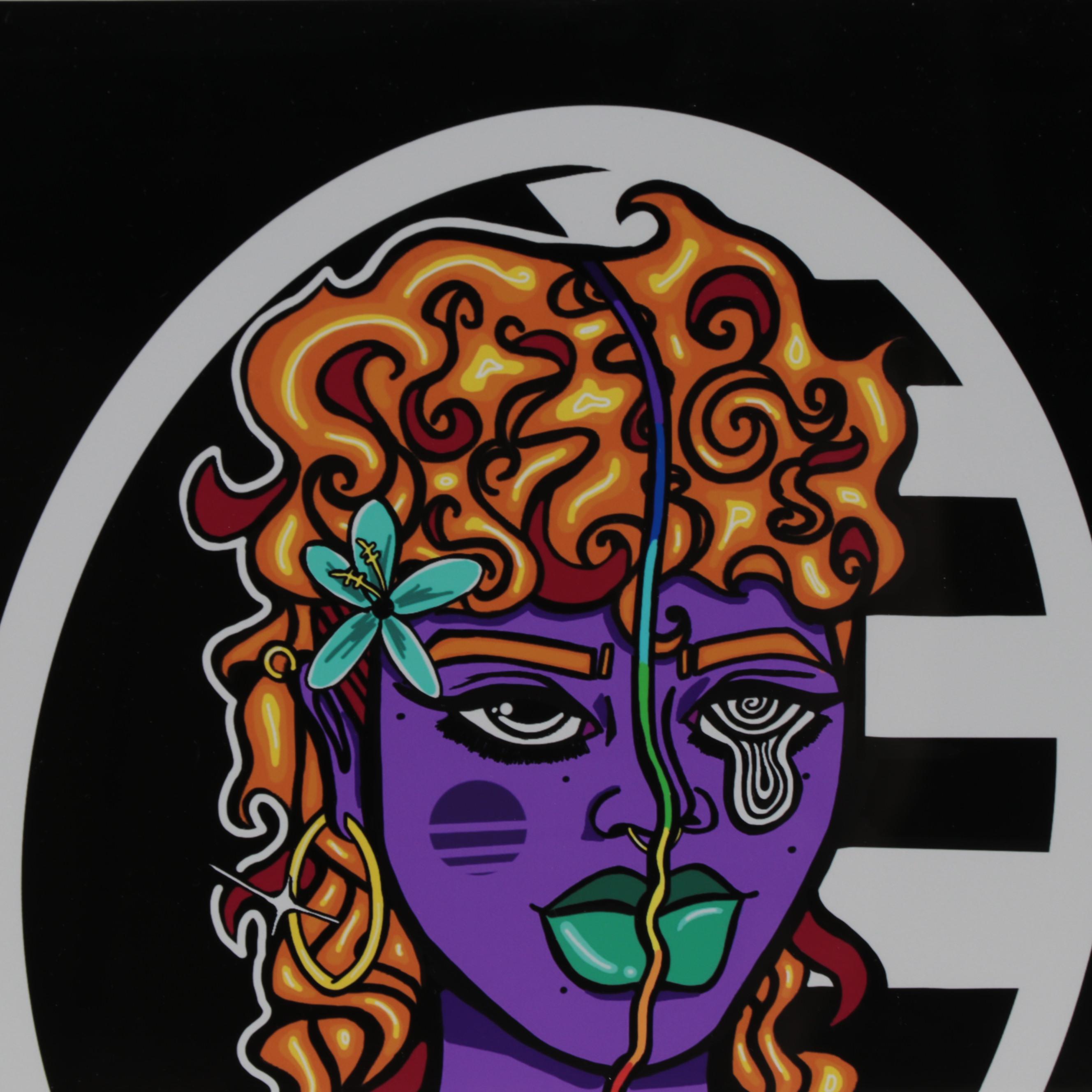 Jonesy Giclée of Abstract Portrait, 21st Century