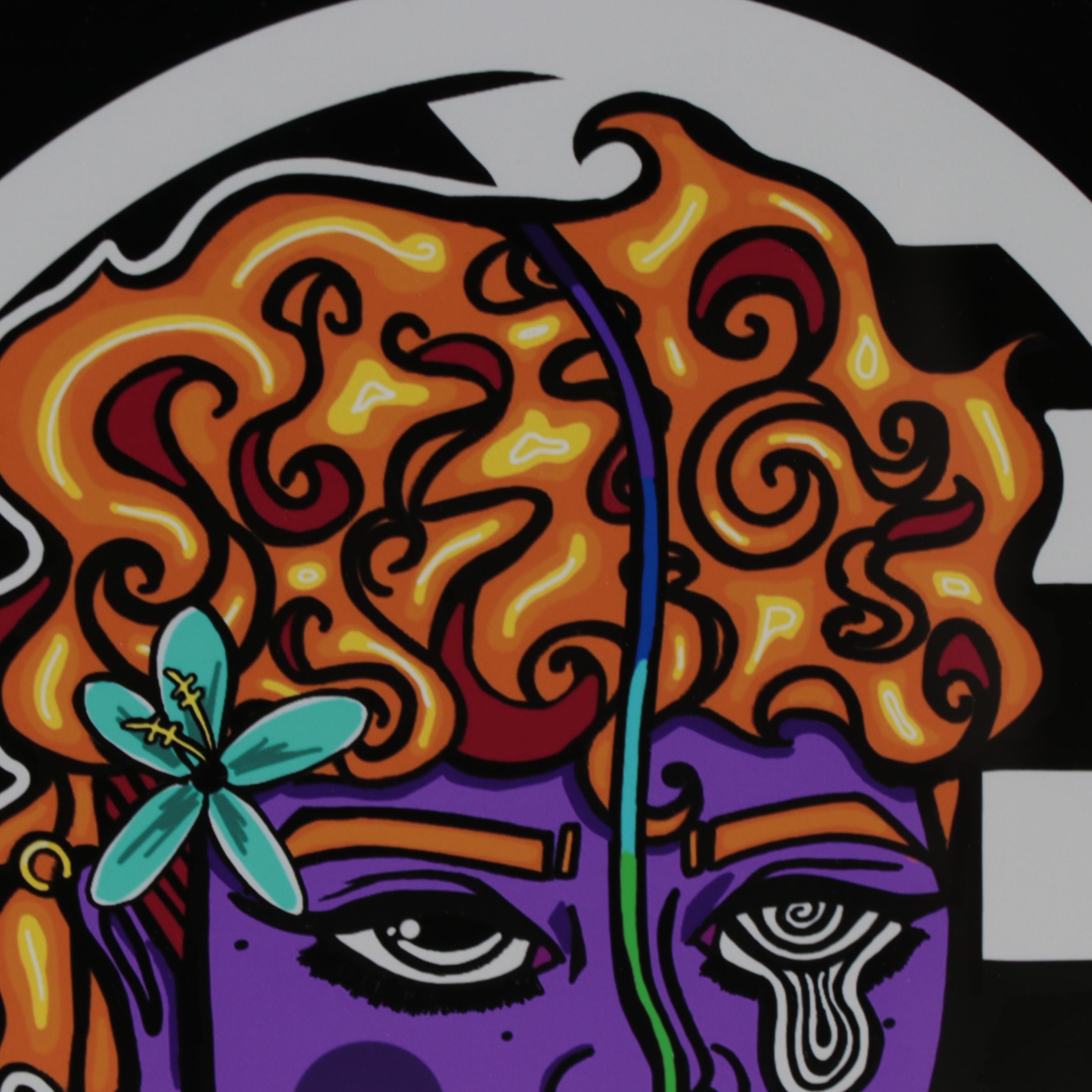 Jonesy Giclée of Abstract Portrait, 21st Century