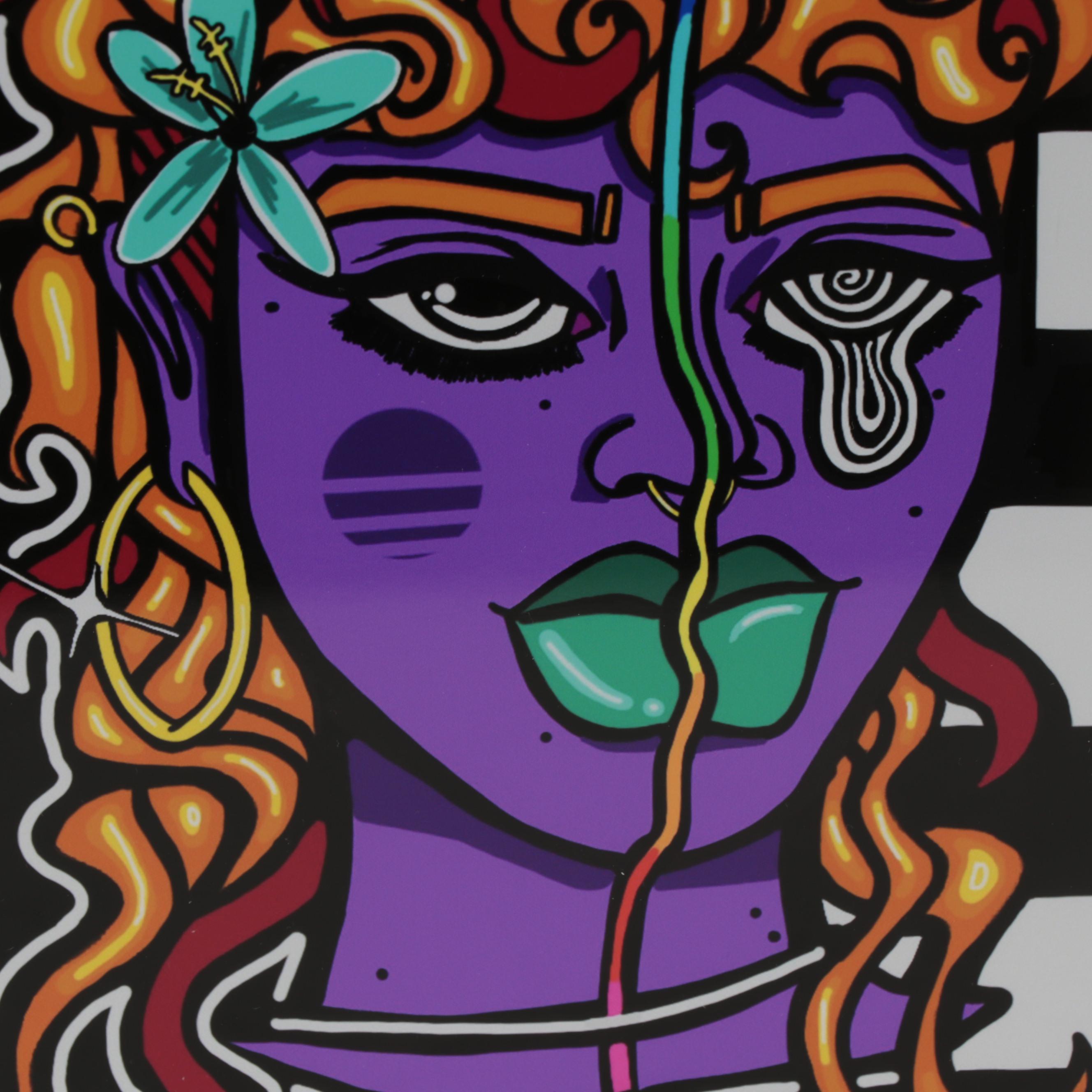 Jonesy Giclée of Abstract Portrait, 21st Century