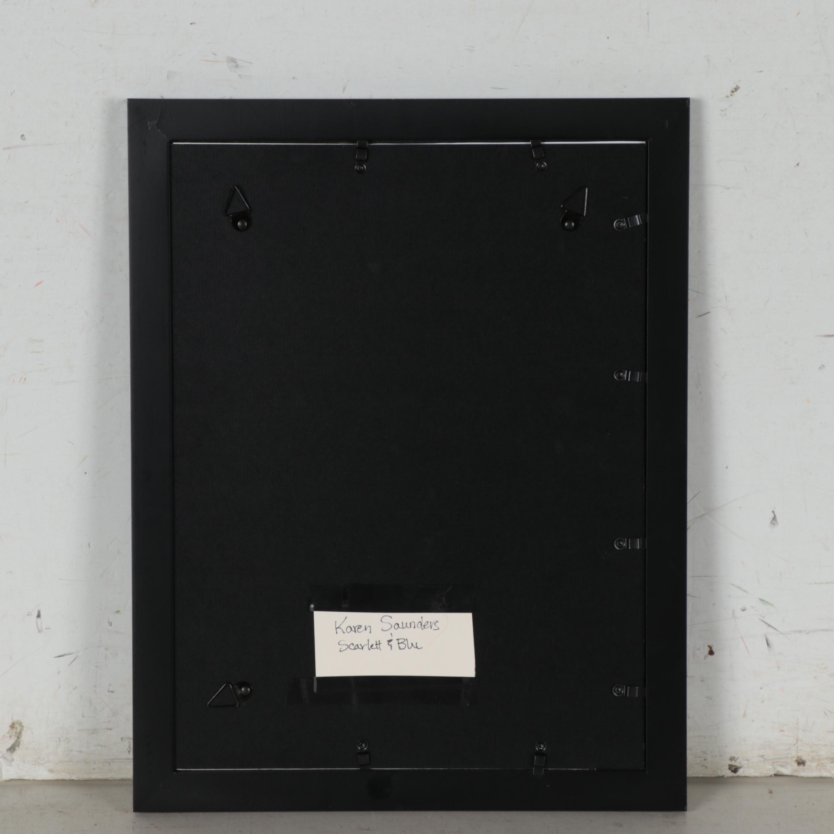 Karen Saunders Giclée "Scarlett & Blue"