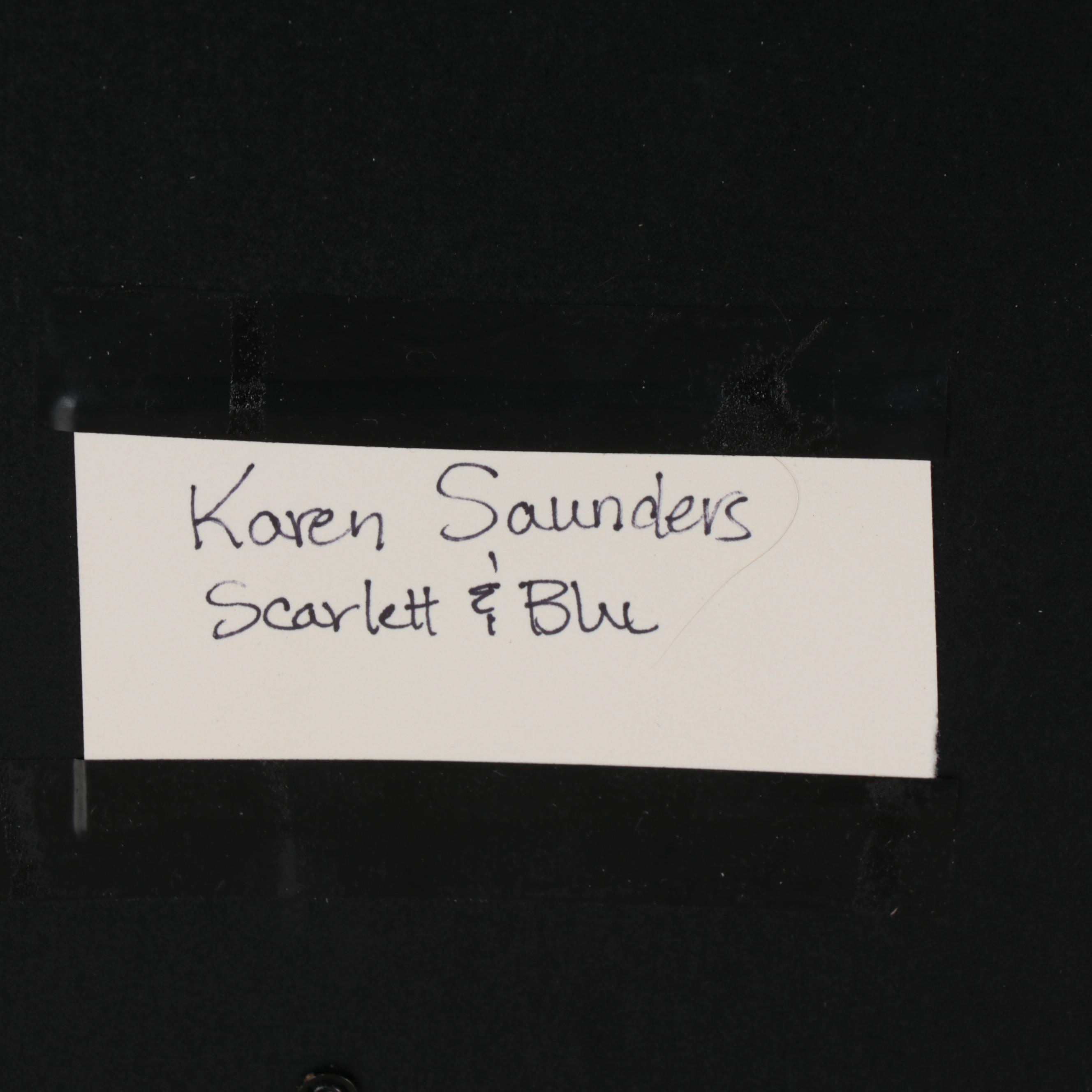 Karen Saunders Giclée "Scarlett & Blue"