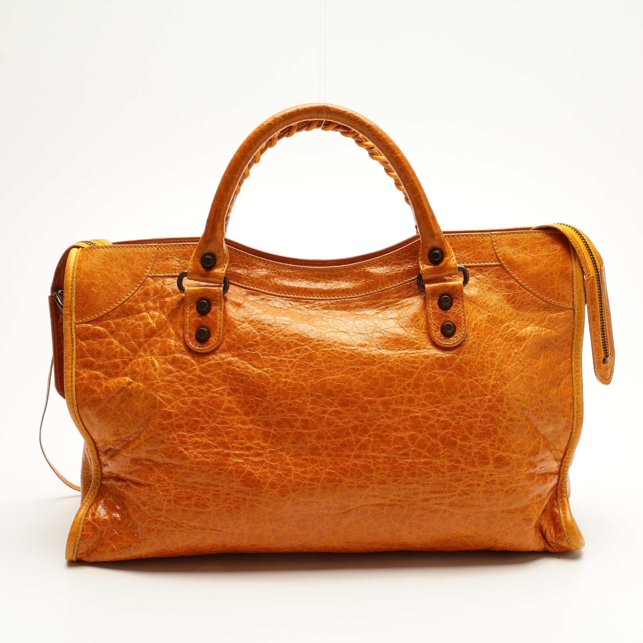 Balenciaga Motorcycle City Bag in Cumin Chevre Leather