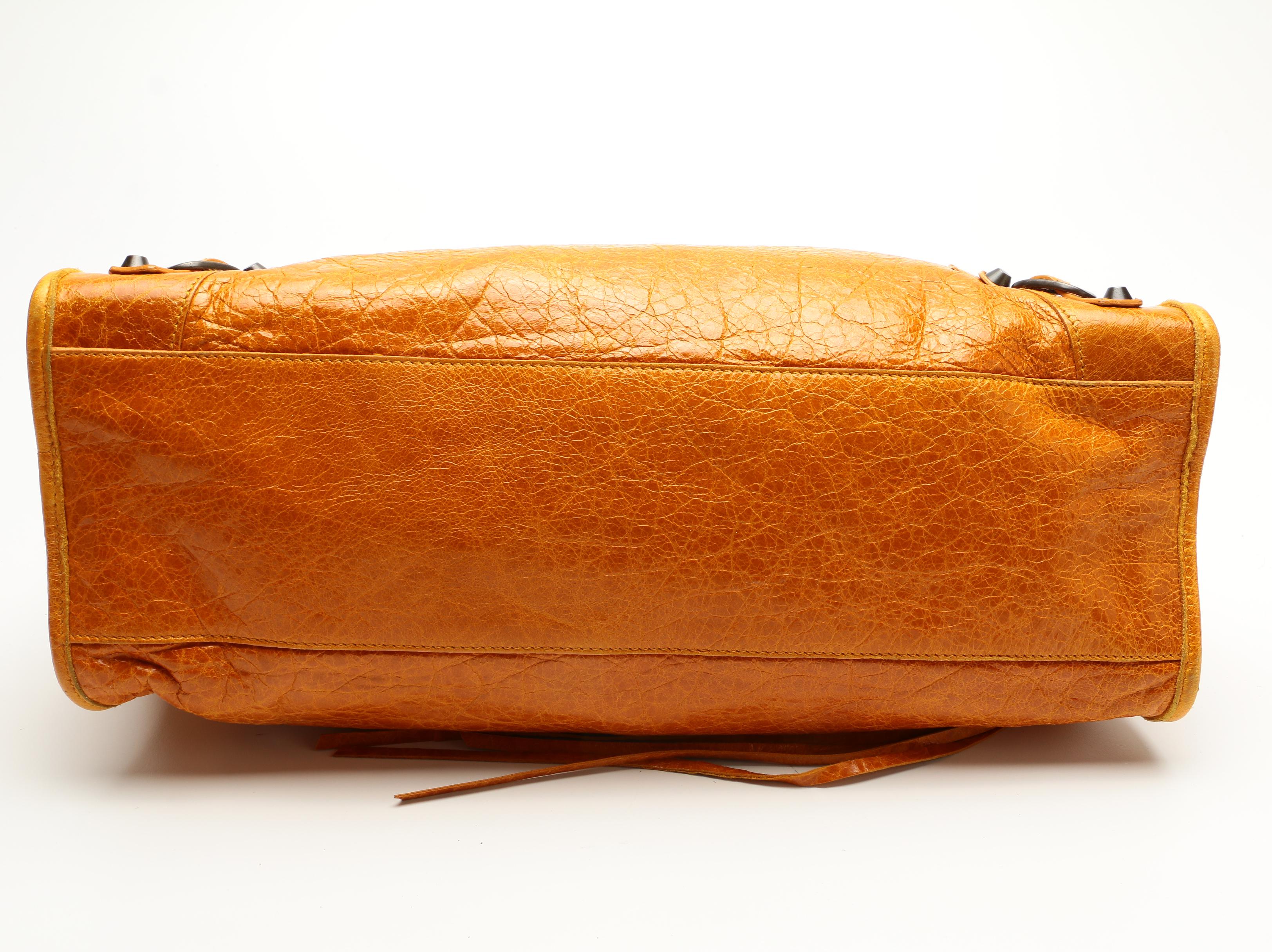 Balenciaga Motorcycle City Bag in Cumin Chevre Leather