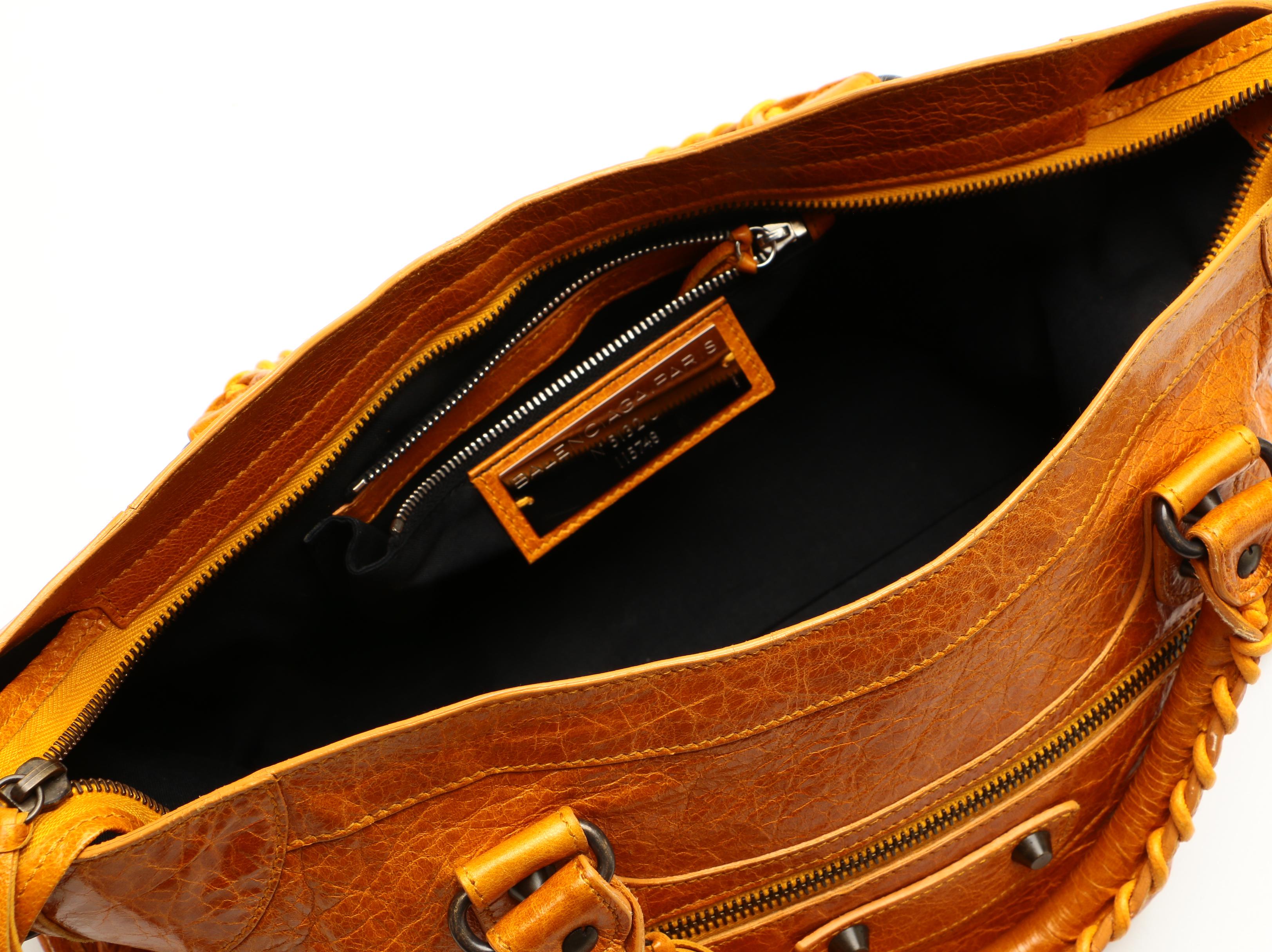 Balenciaga Motorcycle City Bag in Cumin Chevre Leather