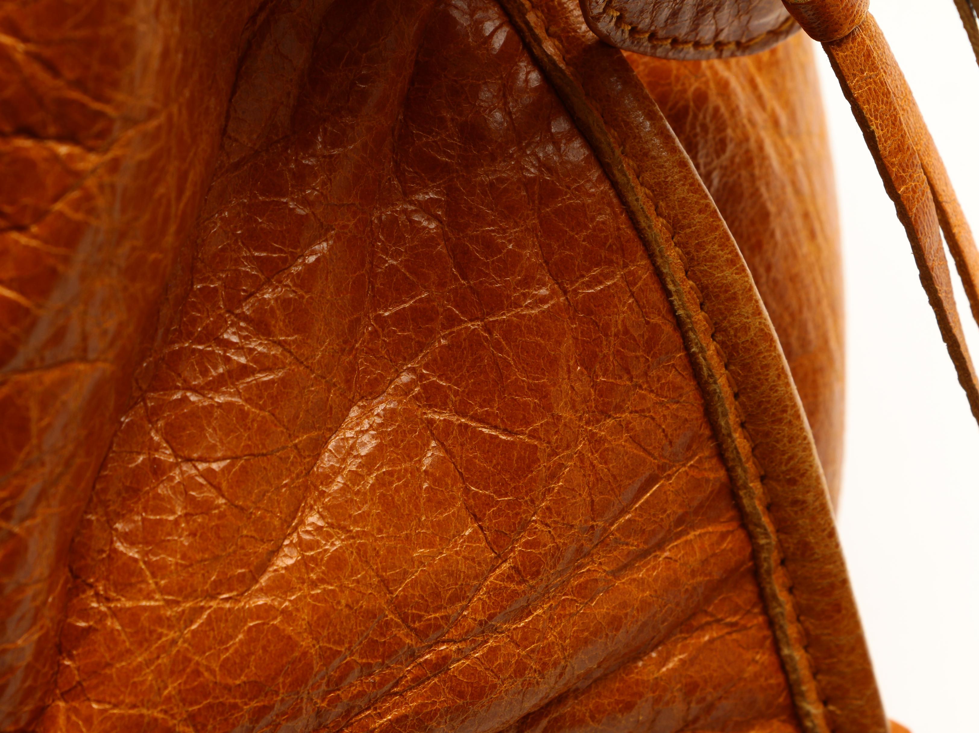 Balenciaga Motorcycle City Bag in Cumin Chevre Leather