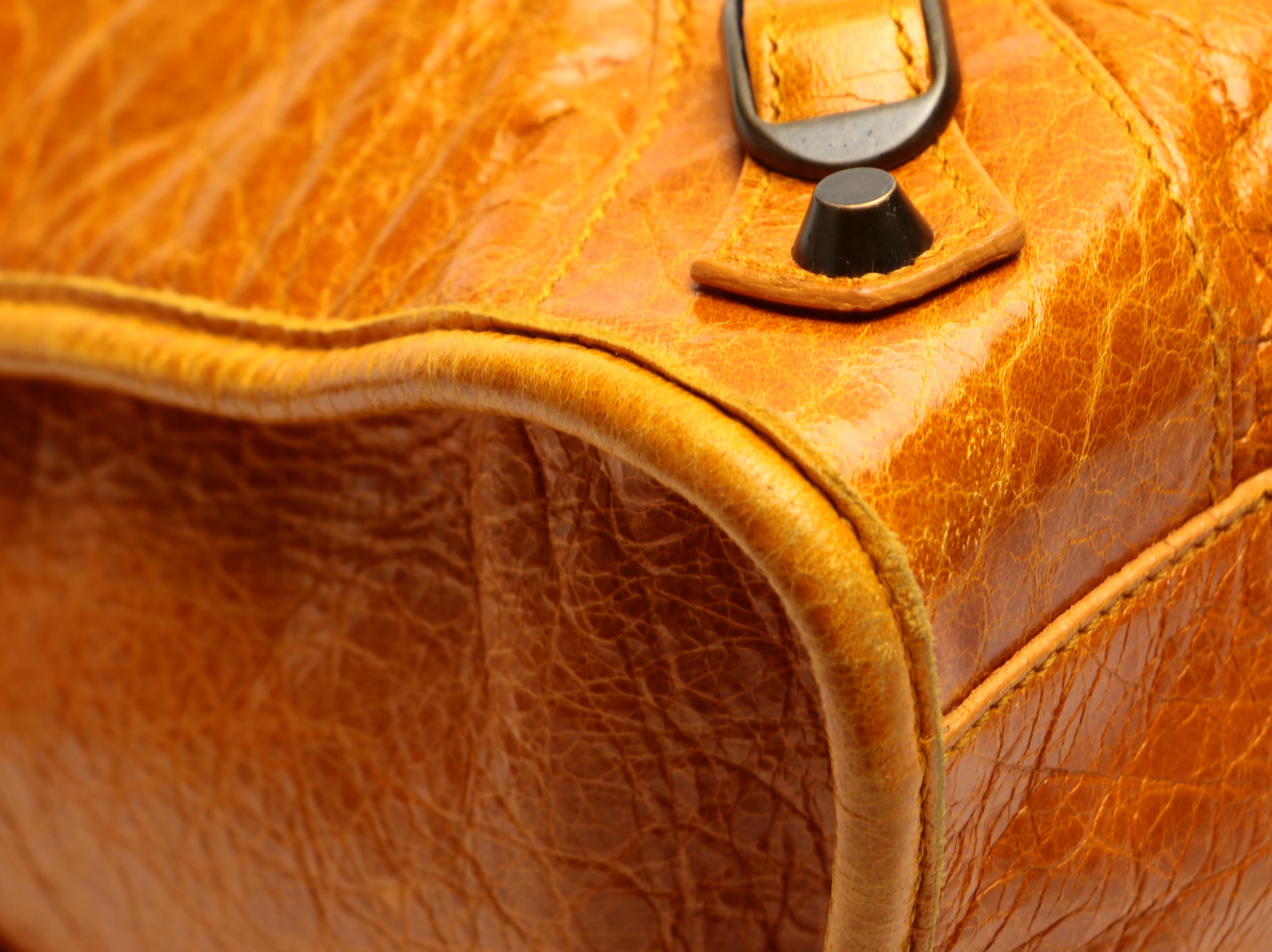 Balenciaga Motorcycle City Bag in Cumin Chevre Leather