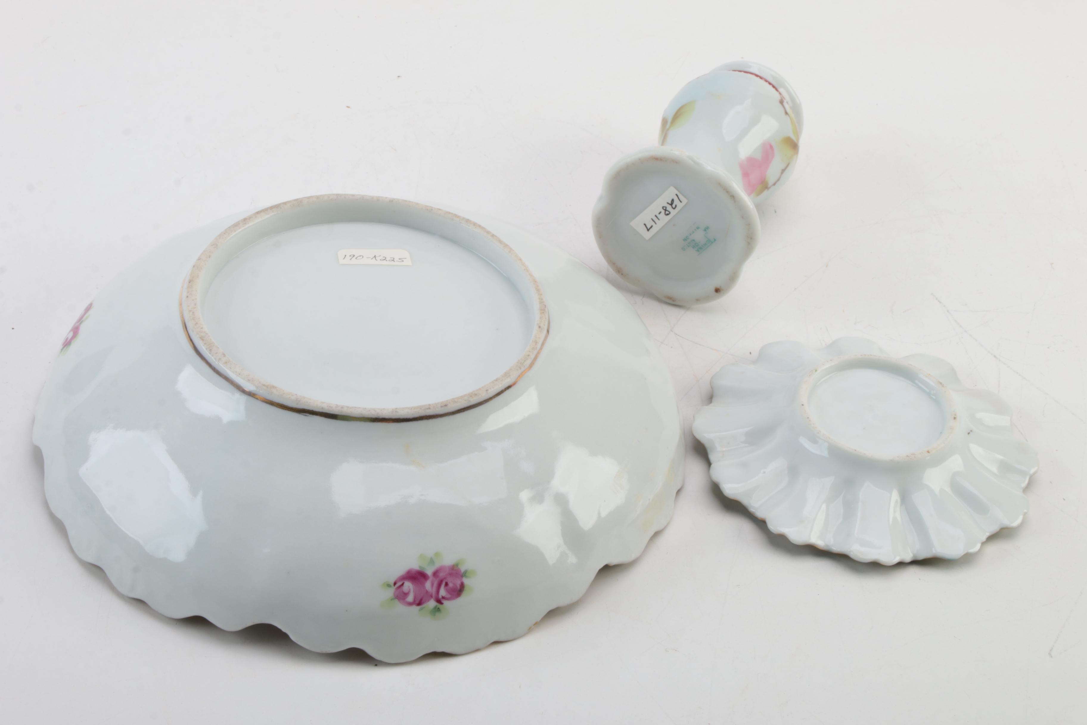 Haviland & Co. Limoges Oyster Plates with Other Porcelain Serveware