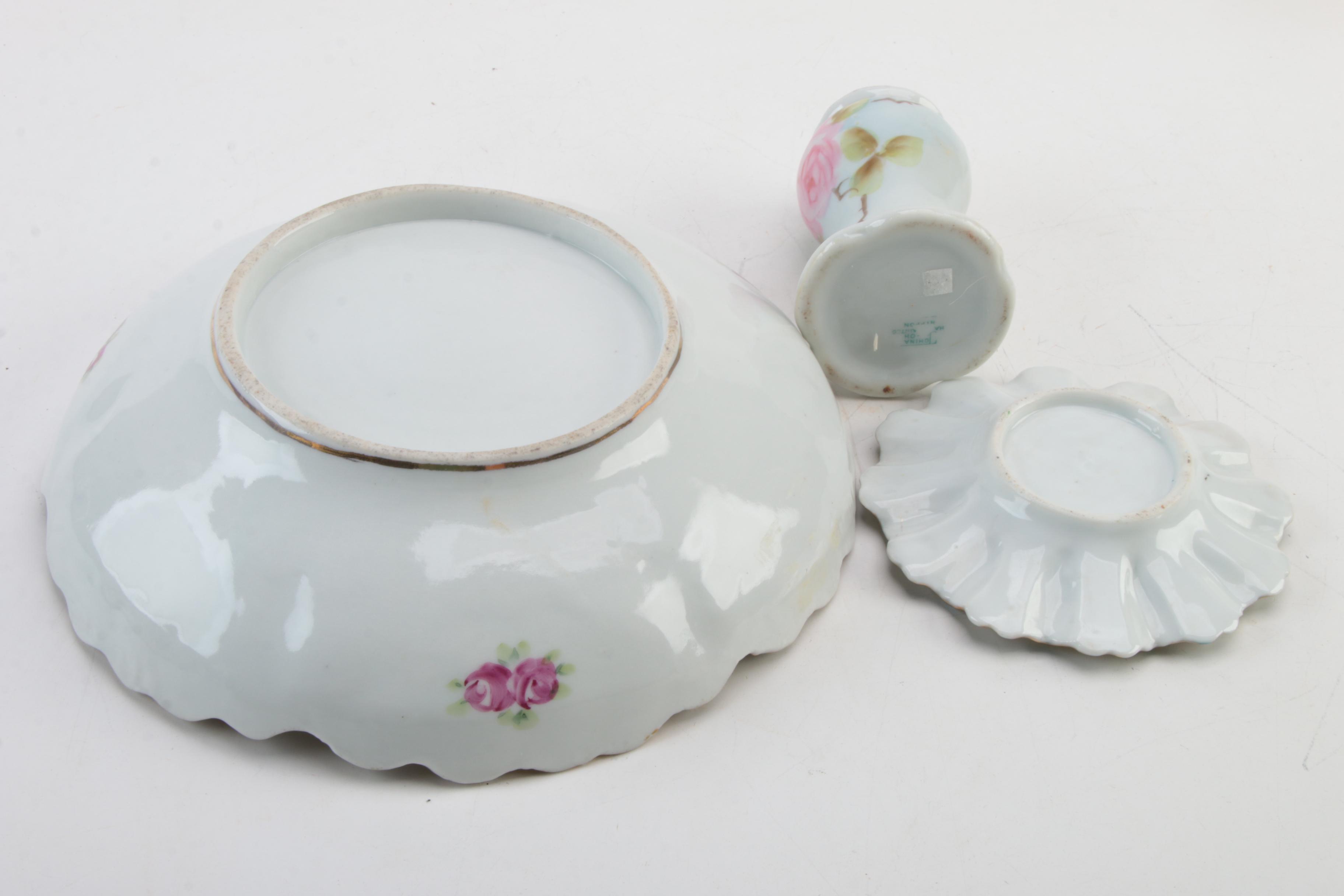 Haviland & Co. Limoges Oyster Plates with Other Porcelain Serveware