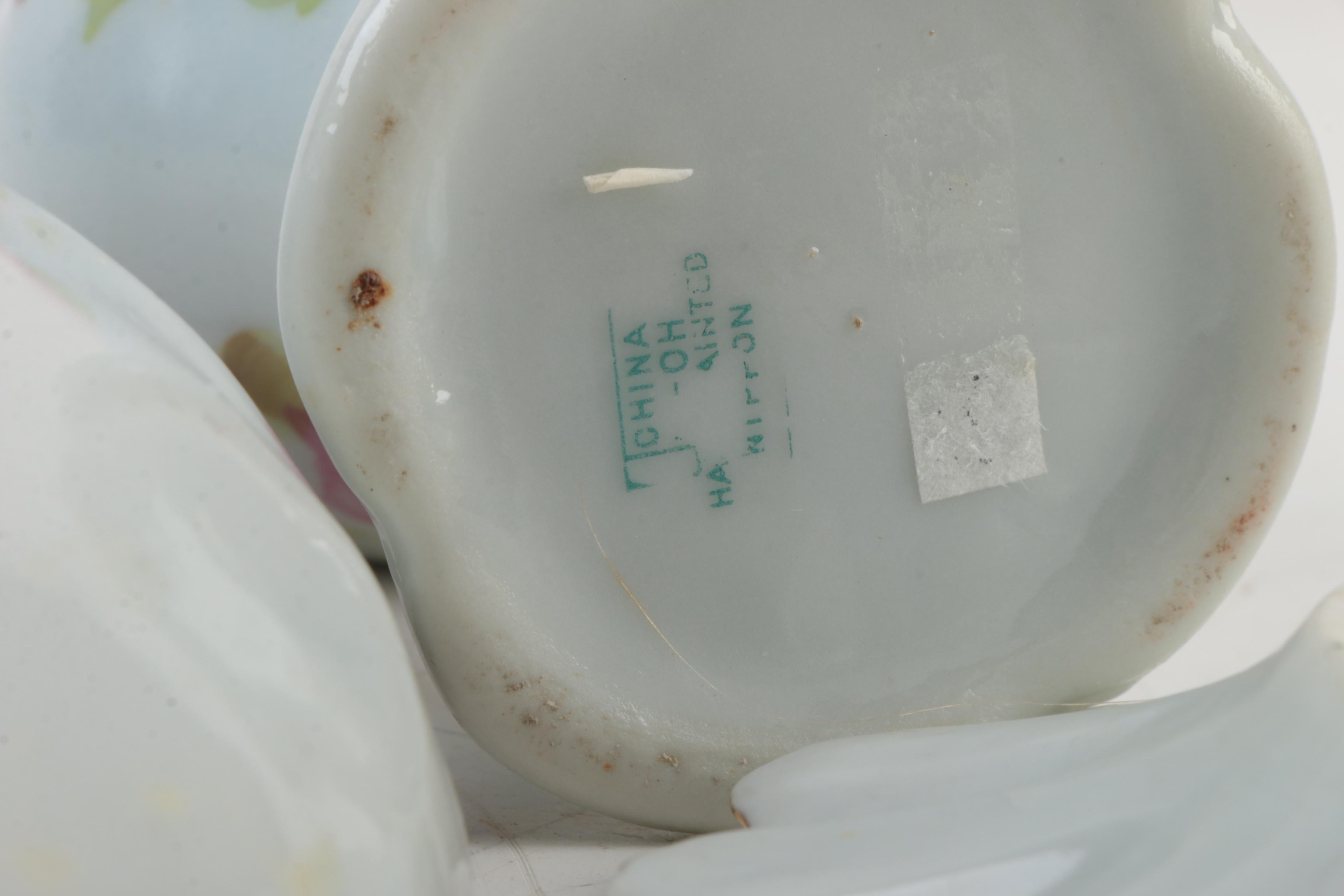 Haviland & Co. Limoges Oyster Plates with Other Porcelain Serveware