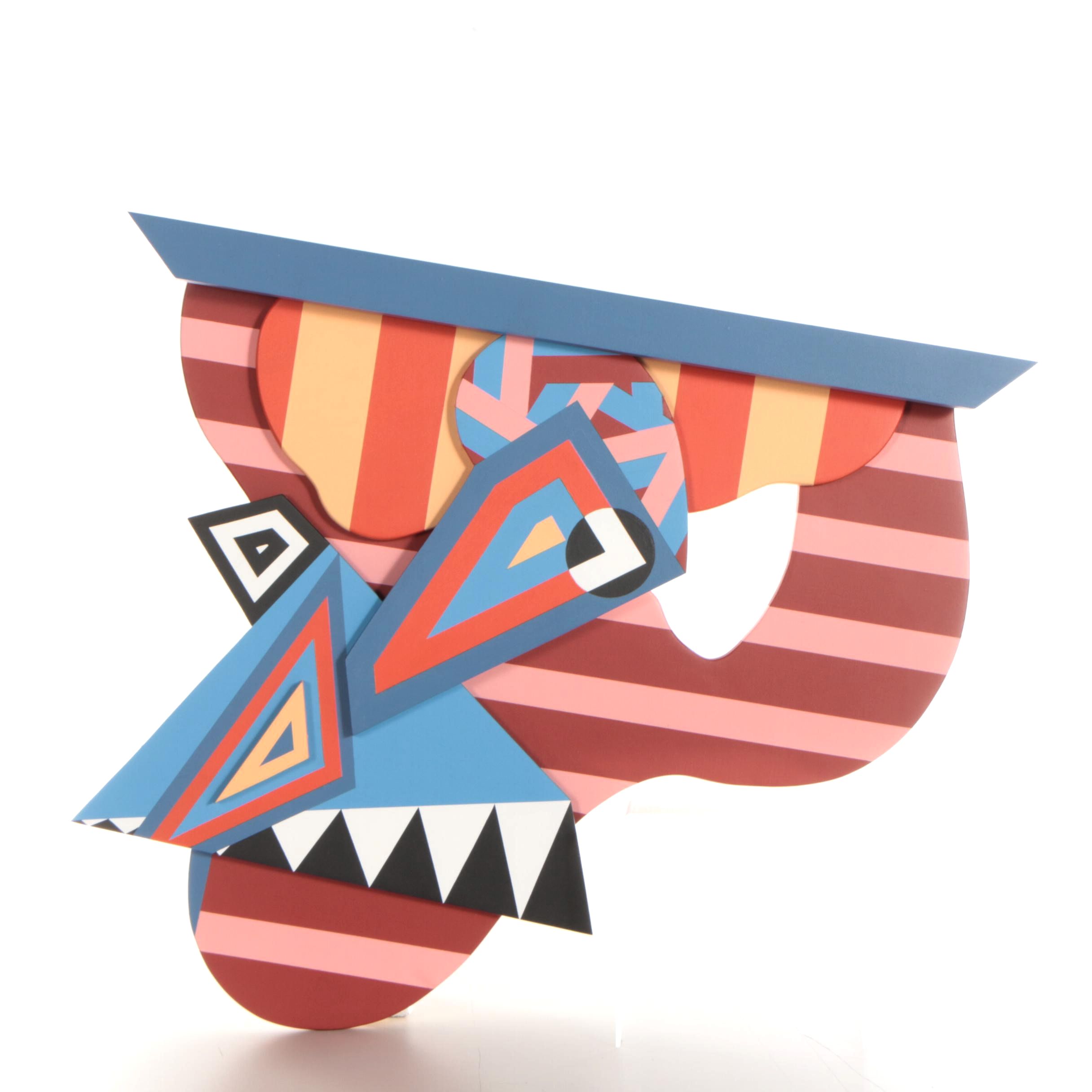 Chase Melendez Abstract Painted Wood Sculpture, 2021