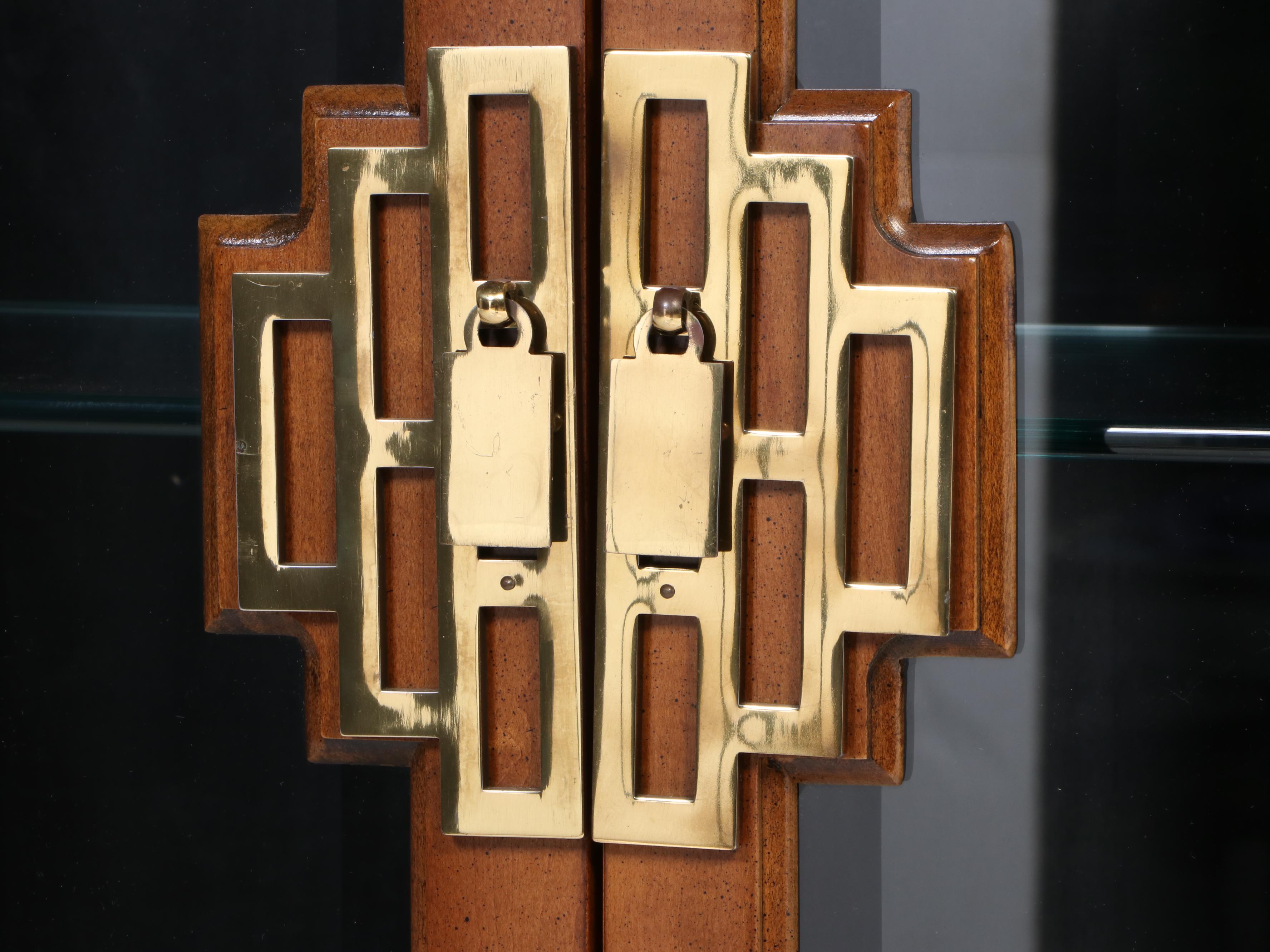 Century Furniture "Chin Hua" Primavera, White Ash Burl, and Maple China Cabinet