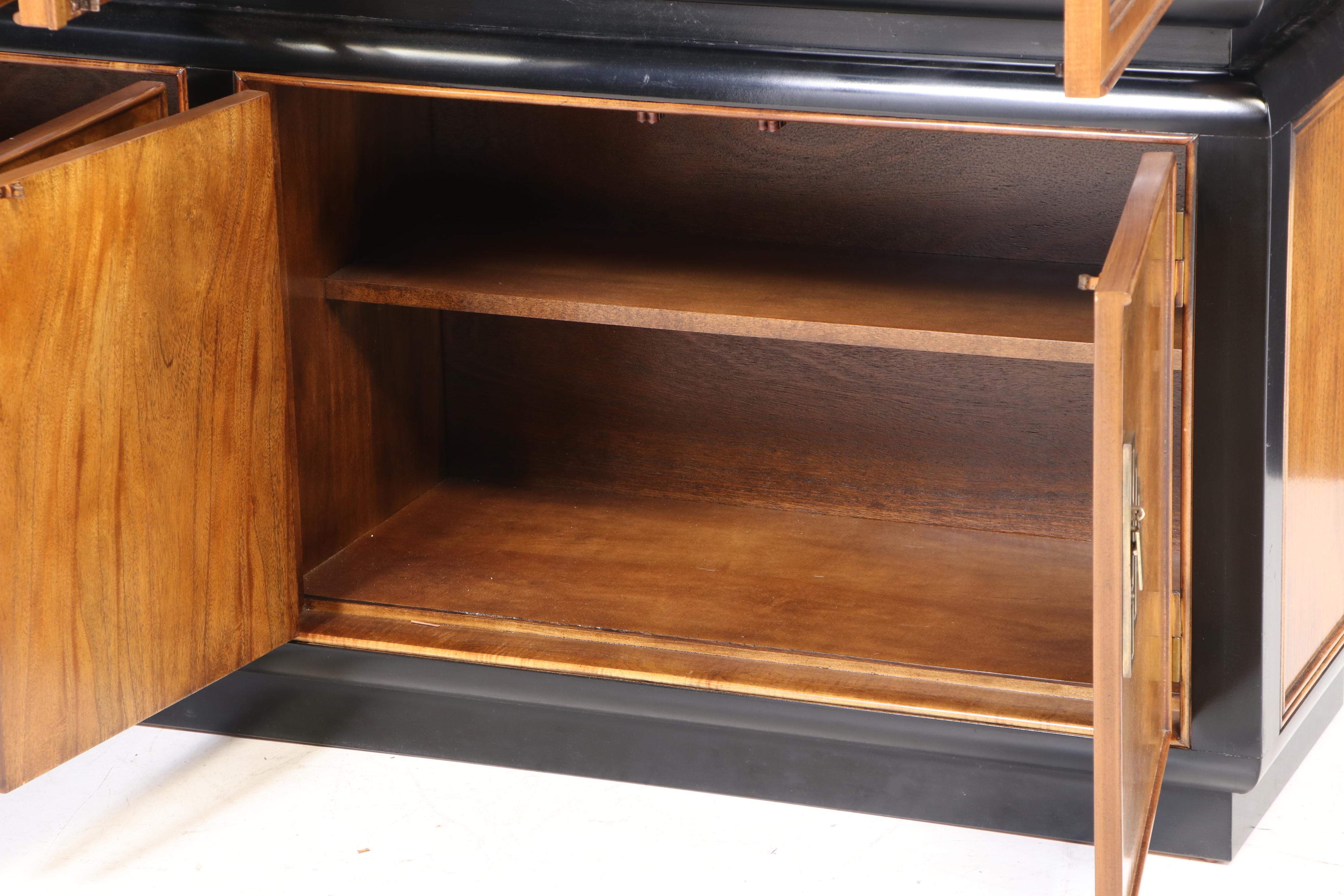 Century Furniture "Chin Hua" Primavera, White Ash Burl, and Maple China Cabinet