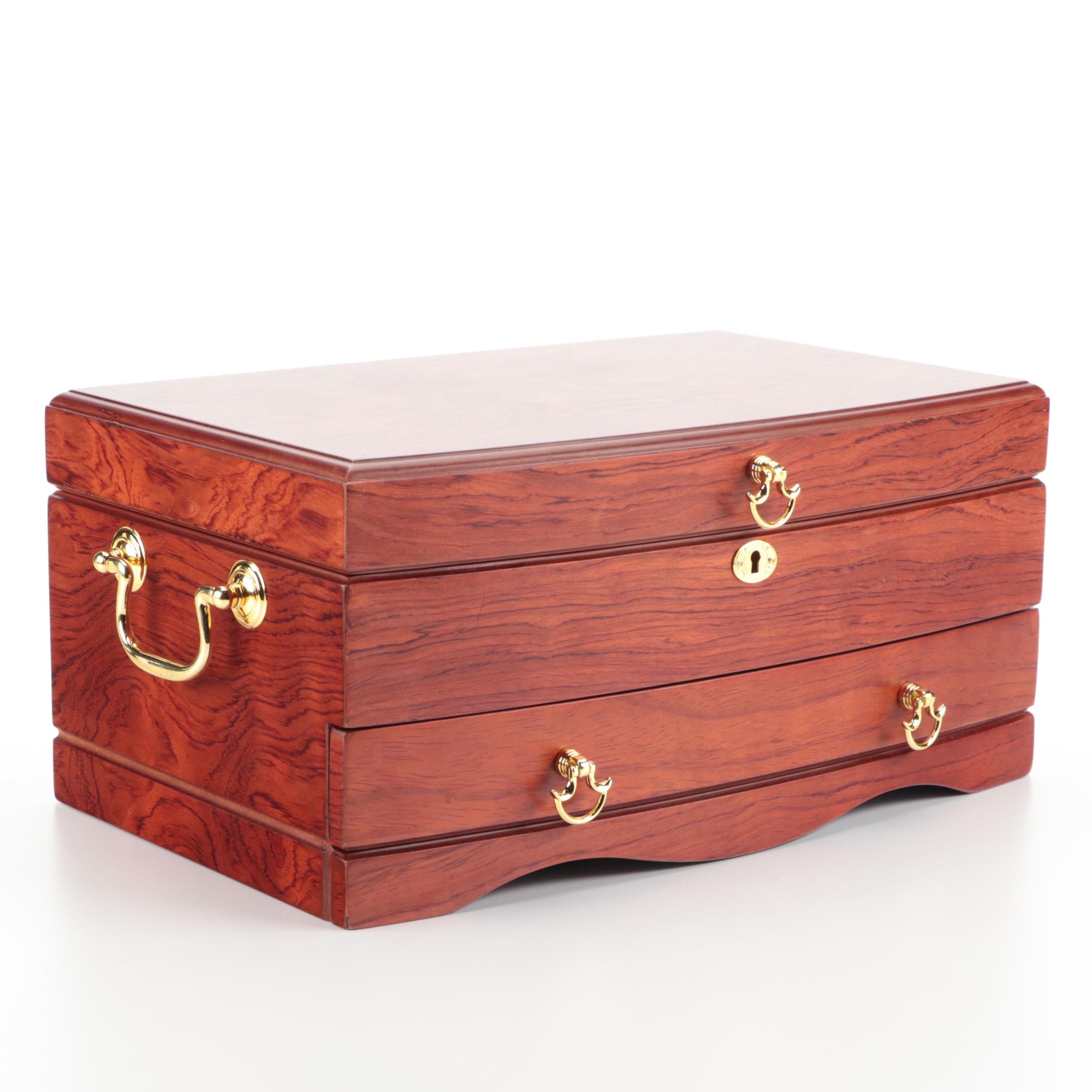 Jere Locking Wood Jewelry Box