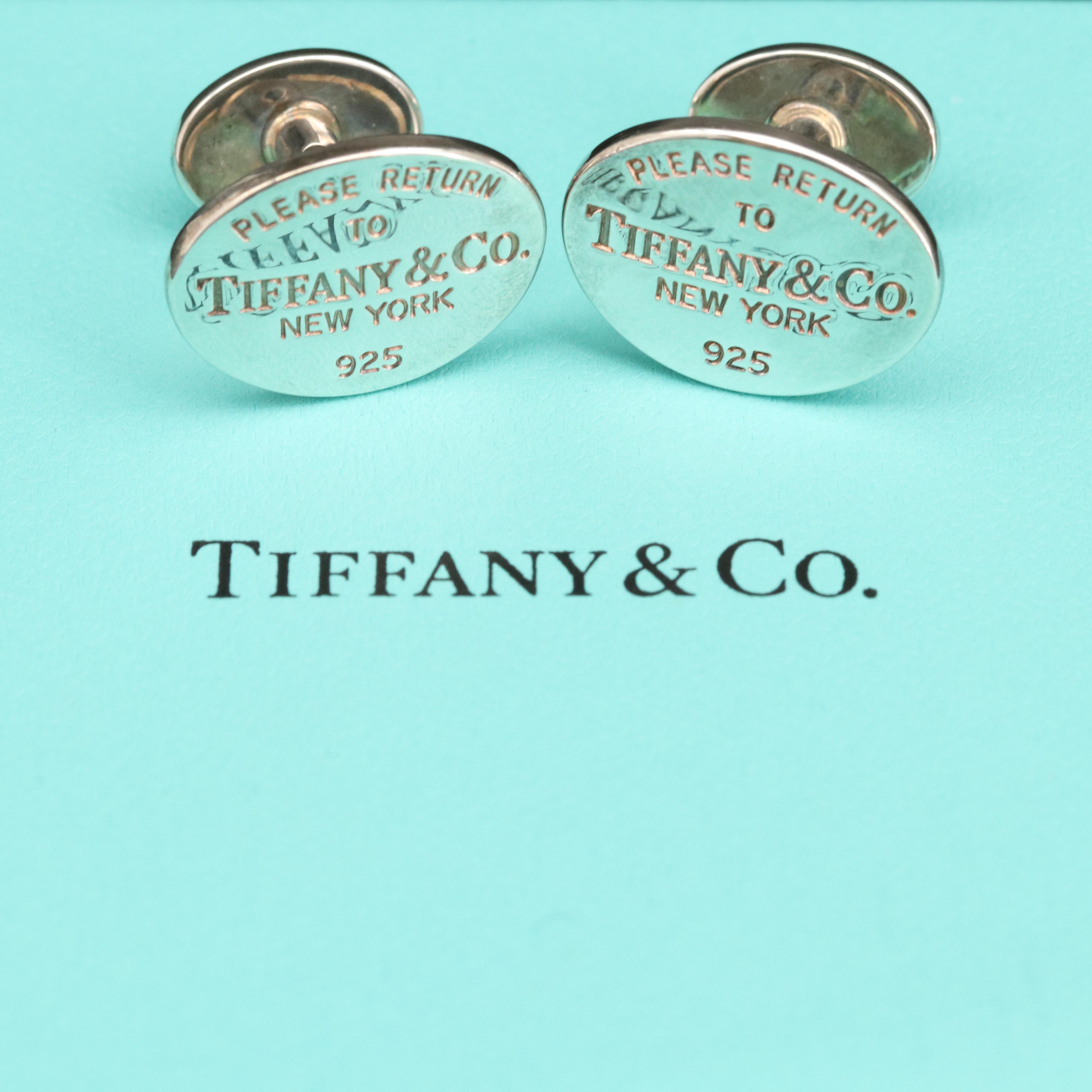 Tiffany & Co. "Return to Tiffany" Sterling Silver Cufflinks