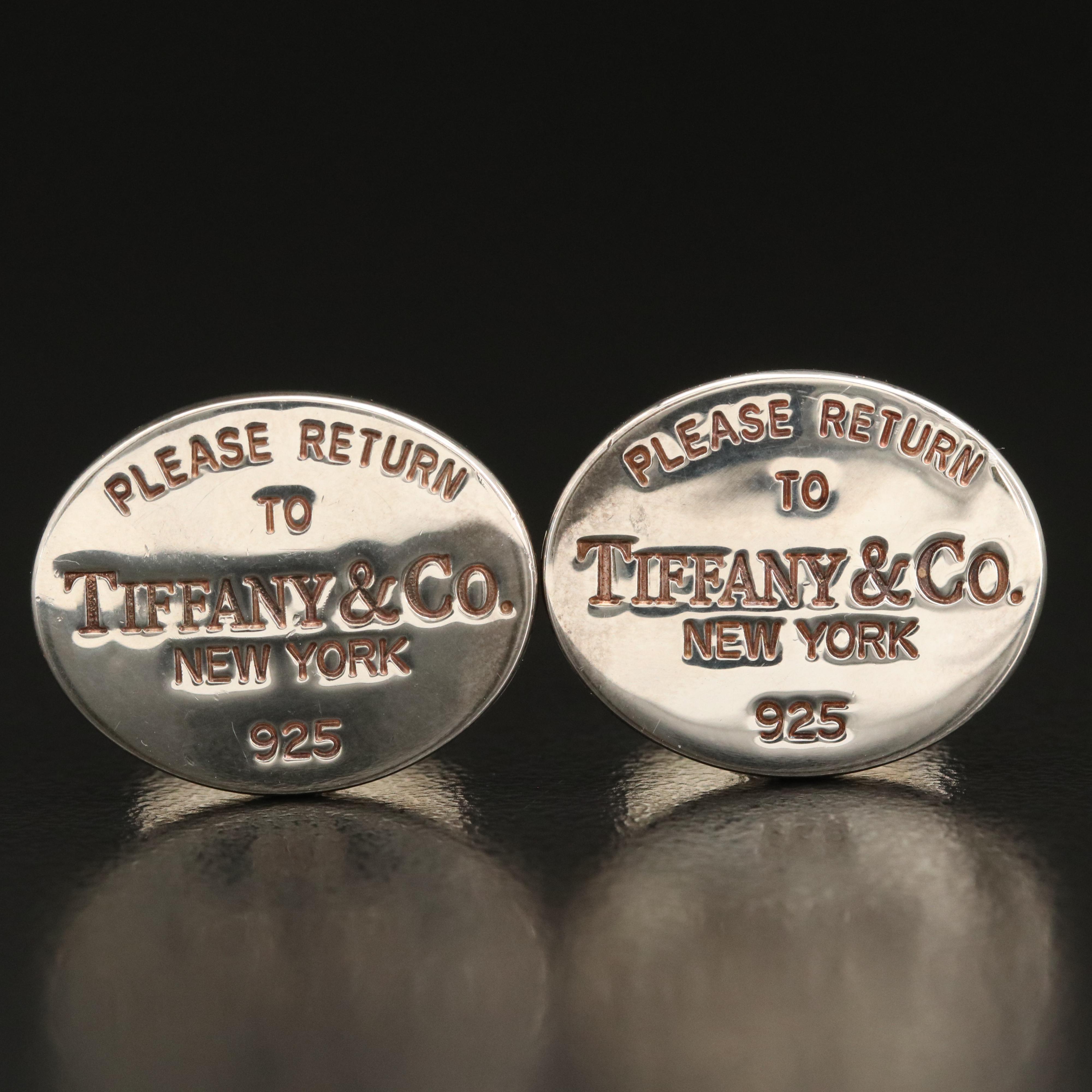 Tiffany & Co. "Return to Tiffany" Sterling Silver Cufflinks