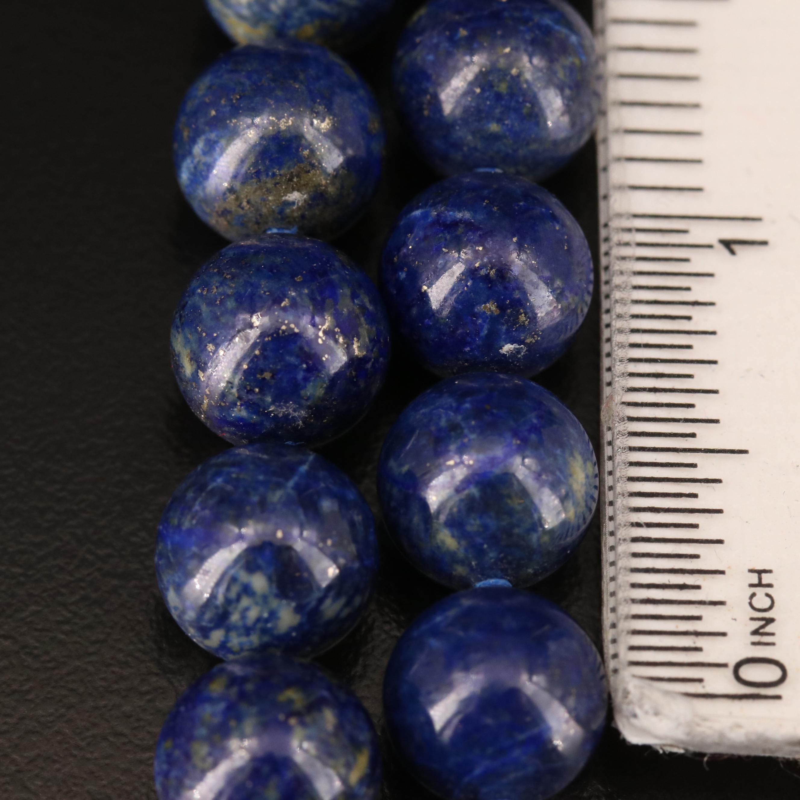 Endless Lapis Lazuli Beaded Necklace