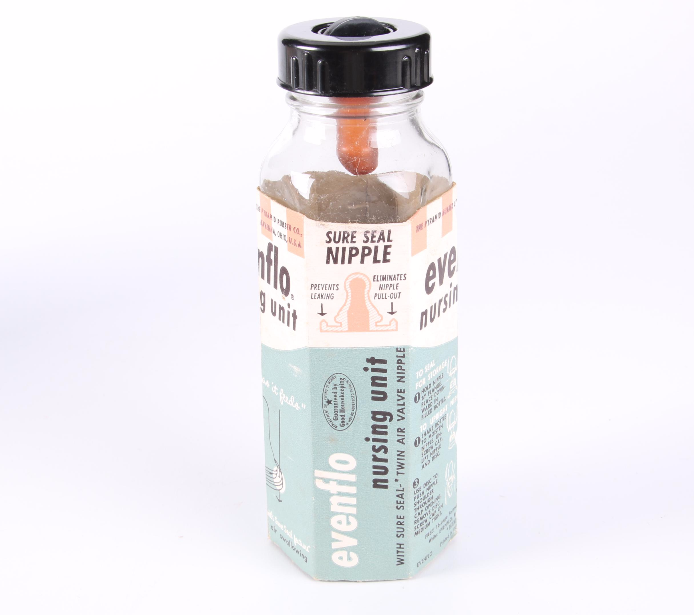 Glasco Baby Jar and Tray Set, Evenflo Bottles, and Enamelware, Mid-20th Century