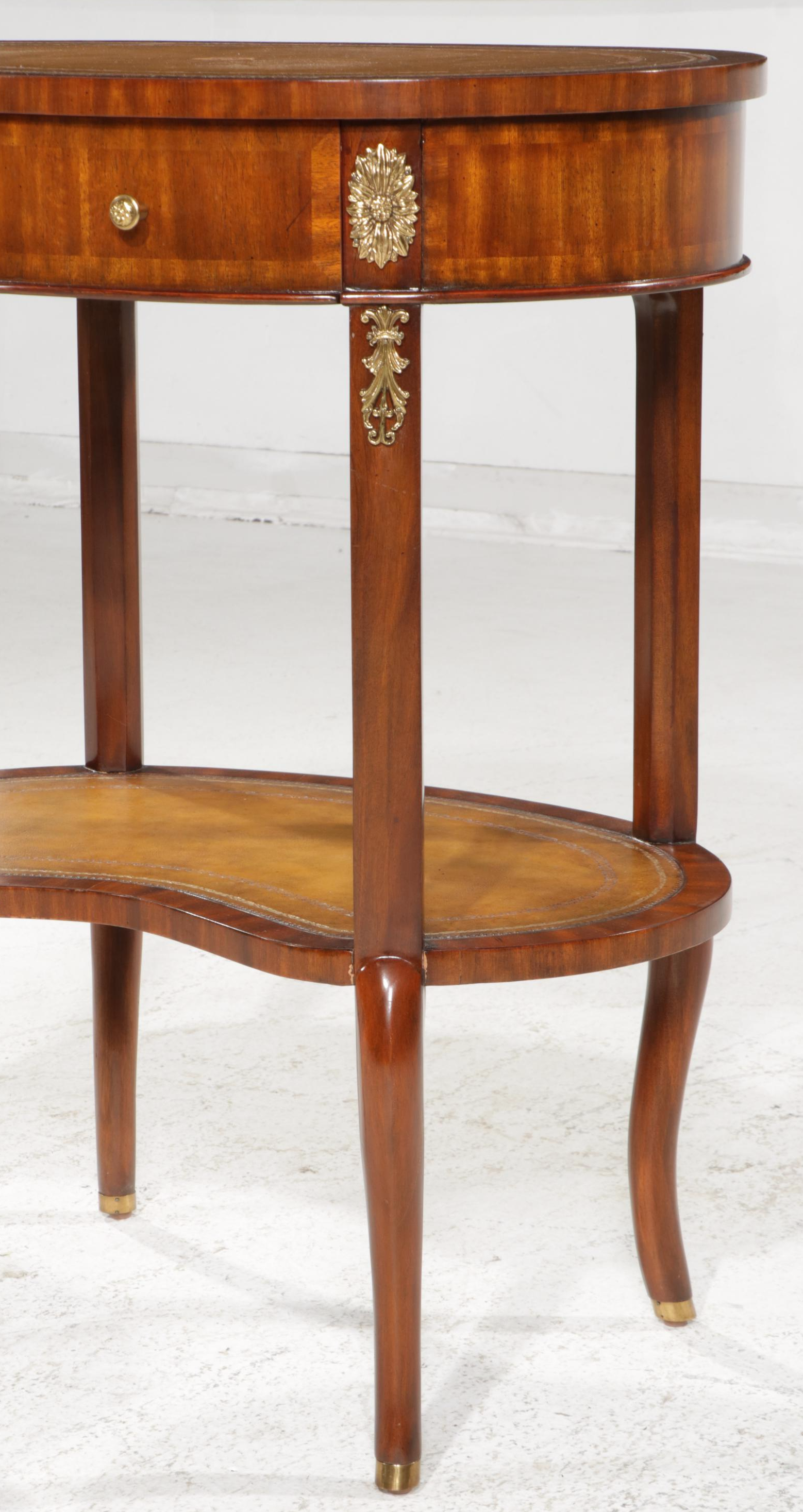 Maitland-Smith French Style Oval Two-Tier Side Table