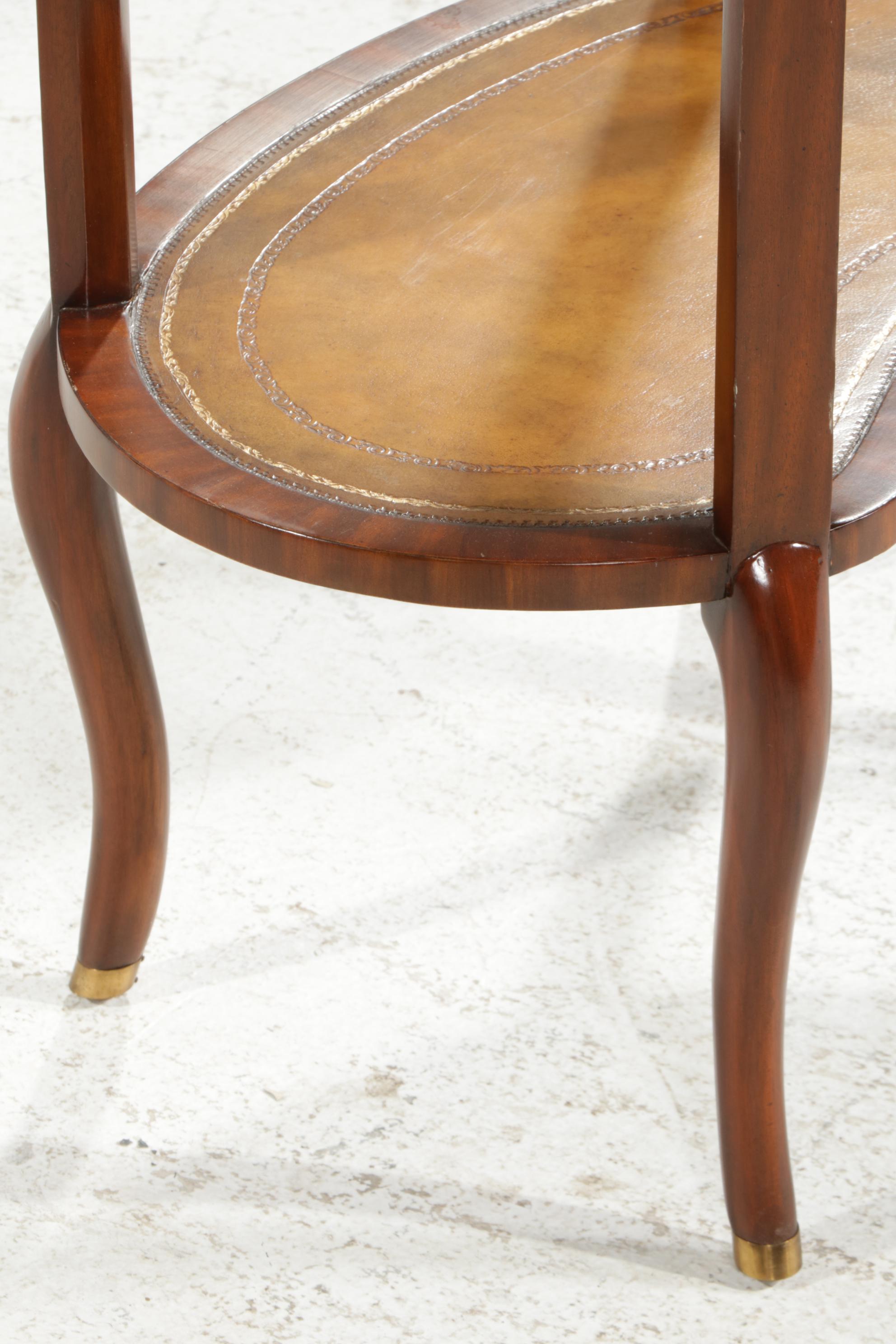 Maitland-Smith French Style Oval Two-Tier Side Table