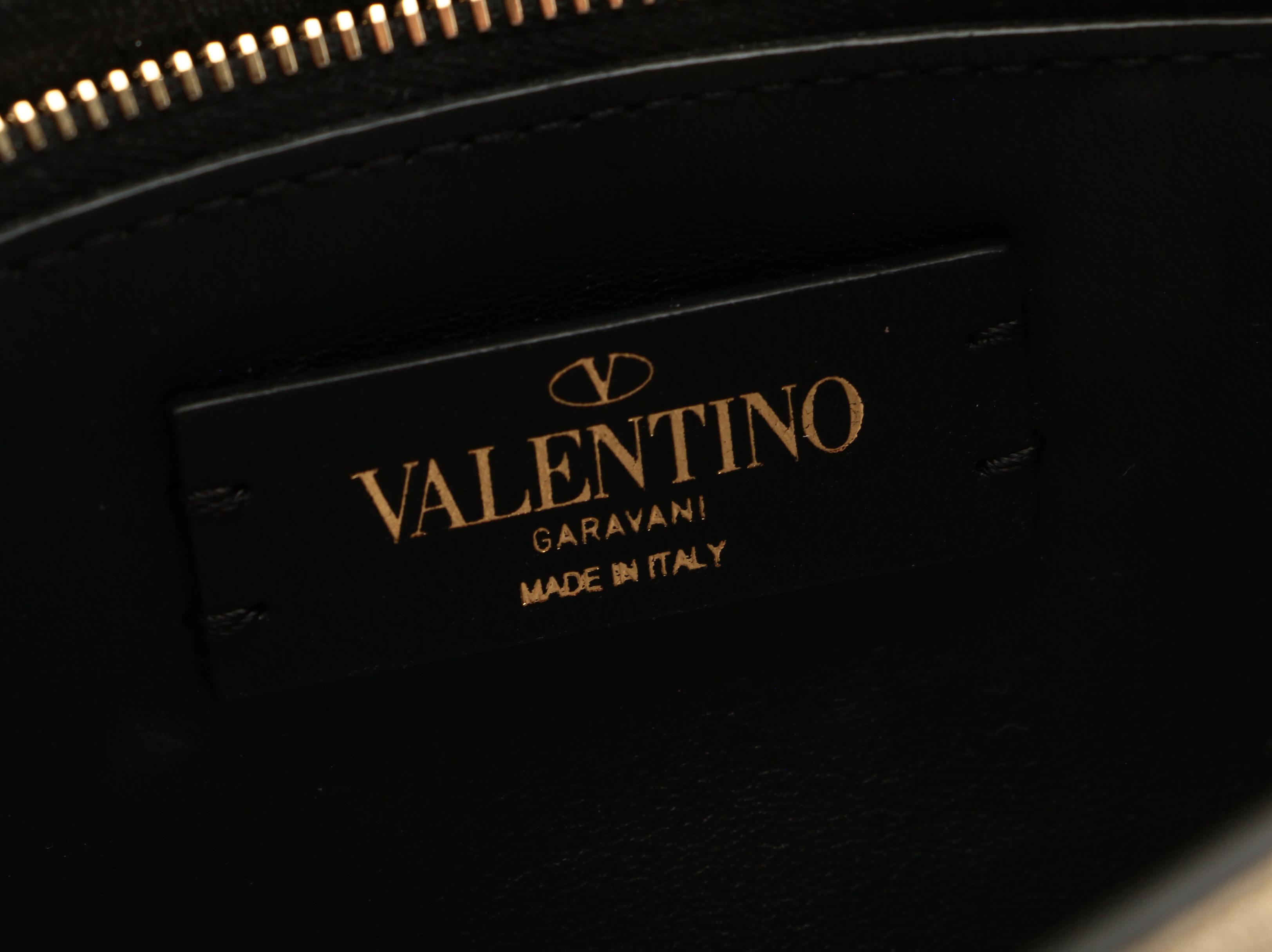 Valentino Flap Front Convertible Clutch in Gold Metallic Leather