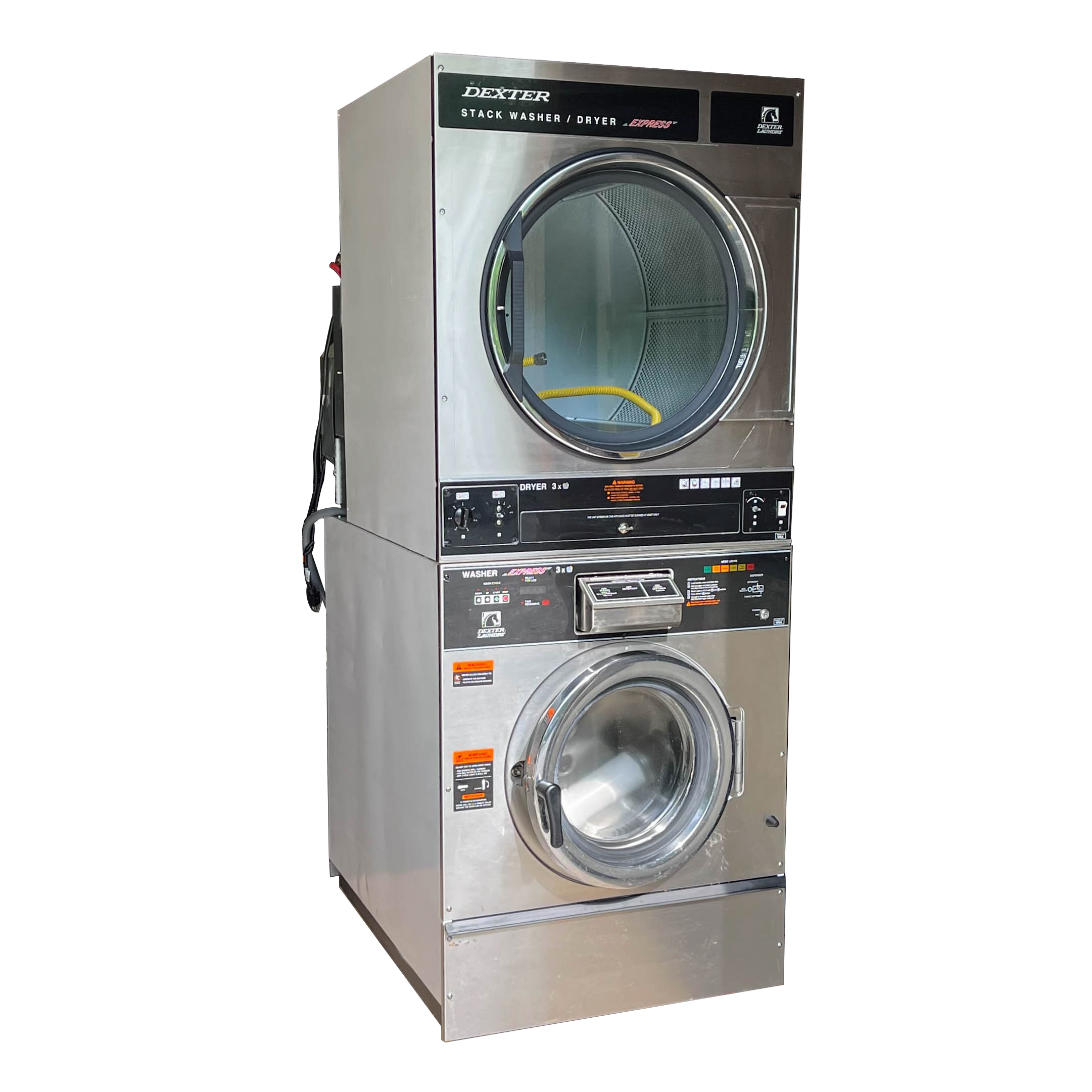 Dexter "Express" Commercial Stack Stainless Washer and Dryer
