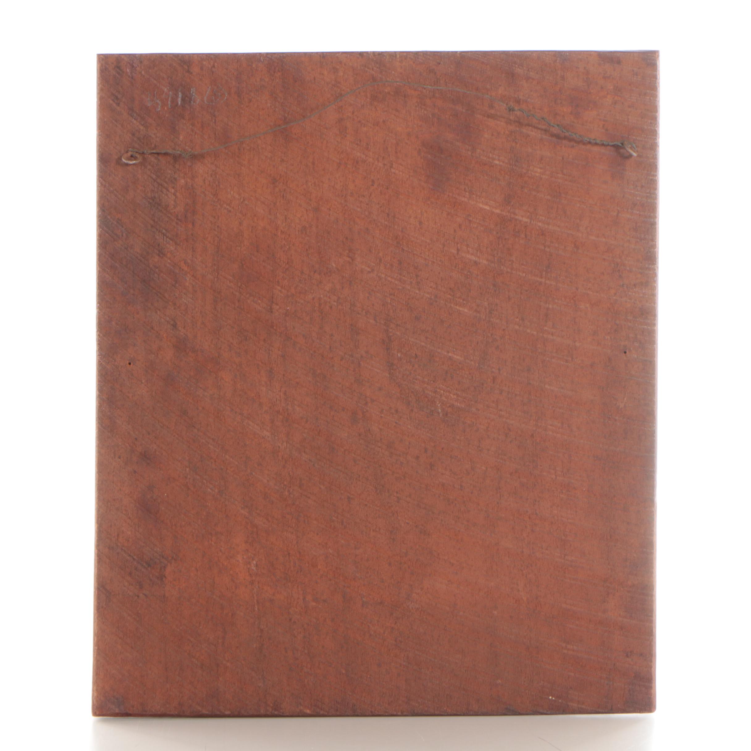 Emil Janel Relief Wood Carving "The Poker Game," 1929